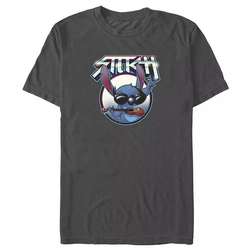Disney's Lilo & Stitch Chrome Stitch Men's Graphic Tee, Size: Small, Grey Product Image
