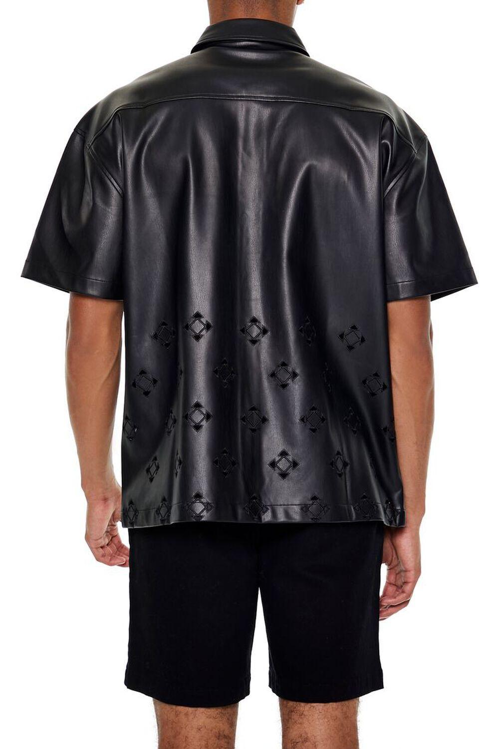 Faux Leather Eyelet Shirt | Forever 21 Product Image
