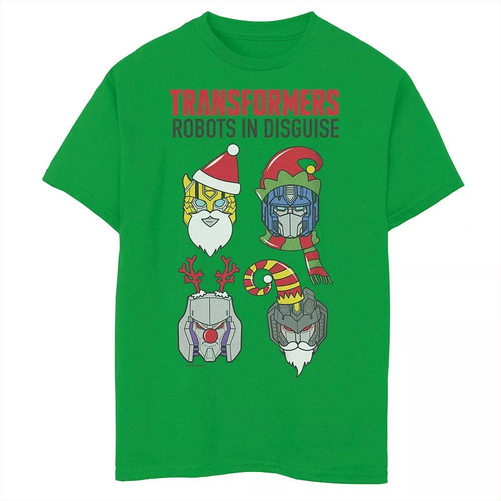 Boys 8-20 Transformers Christmas Robots In Disguise Tee, Boy's, Size: Medium, Kelly Product Image