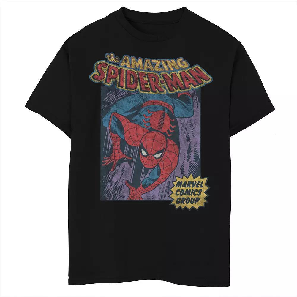 Boys 8-20 Marvel The Amazing Spider-Man Comic Poster Graphic Tee, Boy's, Size: XS, Black Product Image