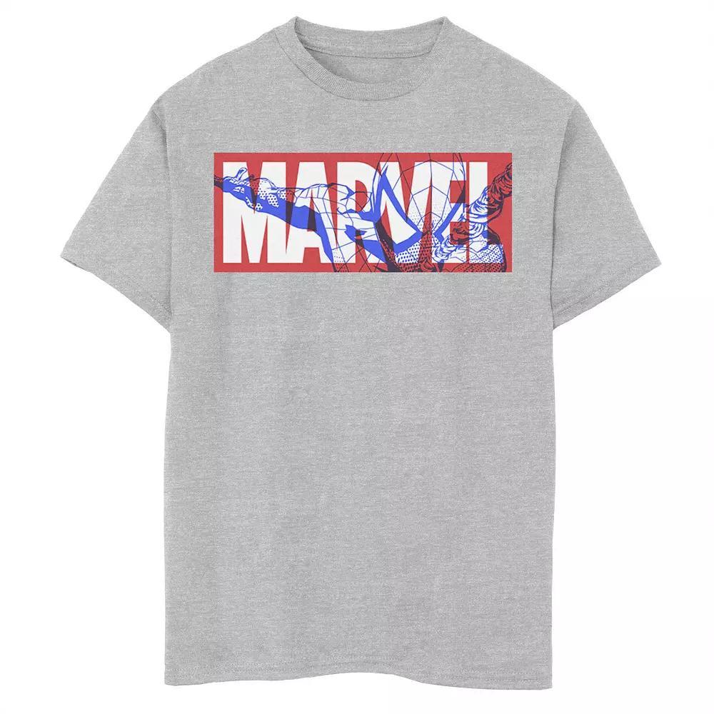 Boys 8-20 Marvel Spider-Man Large Classic Movie Logo Graphic Tee, Boys Athletic Grey Product Image