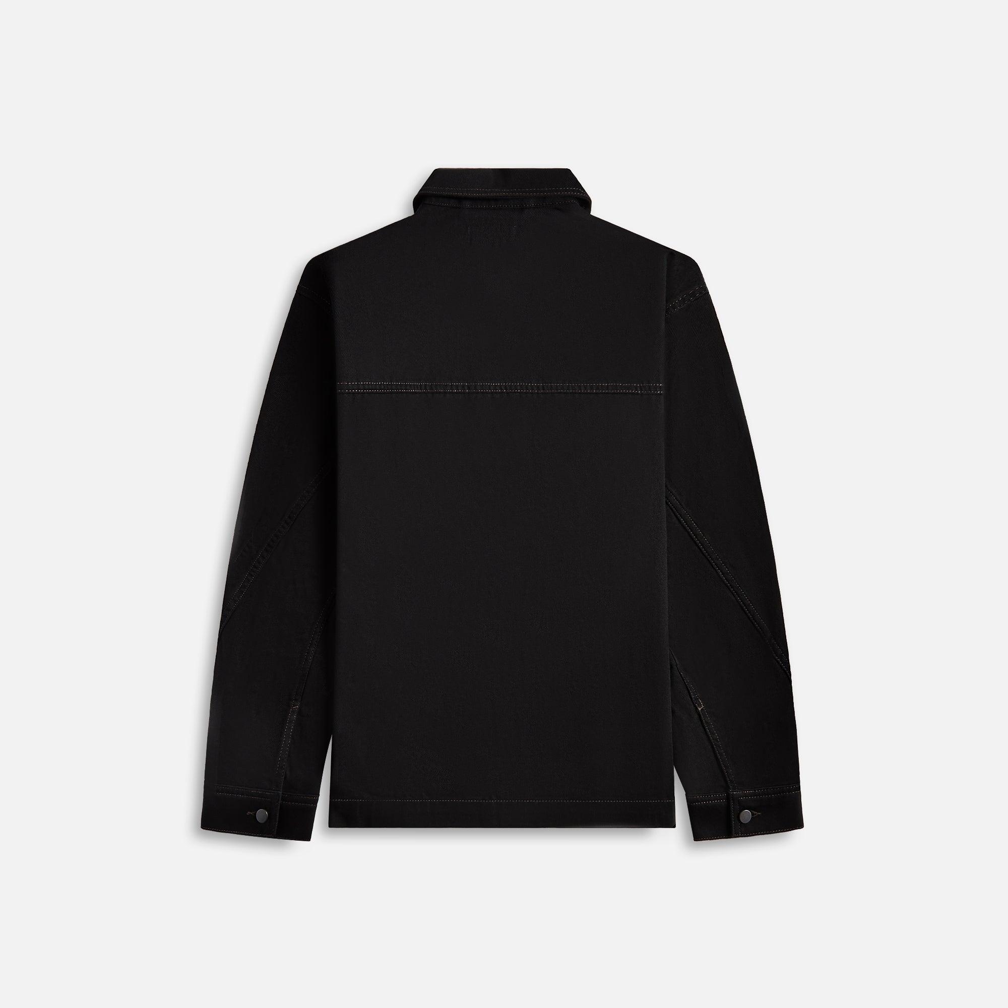 Lemaire Twisted Sleeve Boxy Overshirt - Black Male Product Image