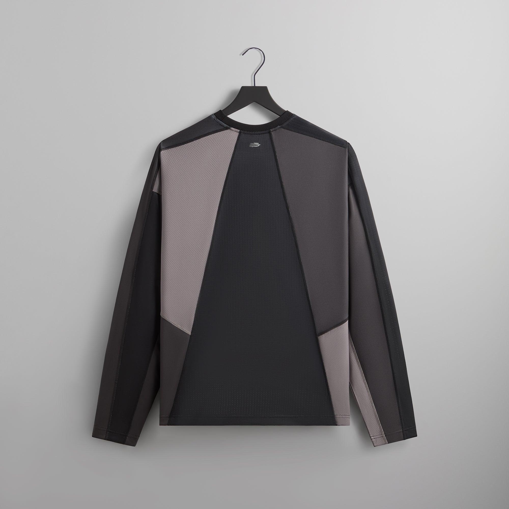 Kith Long Sleeve Panelled Otto Tee - Black Male Product Image