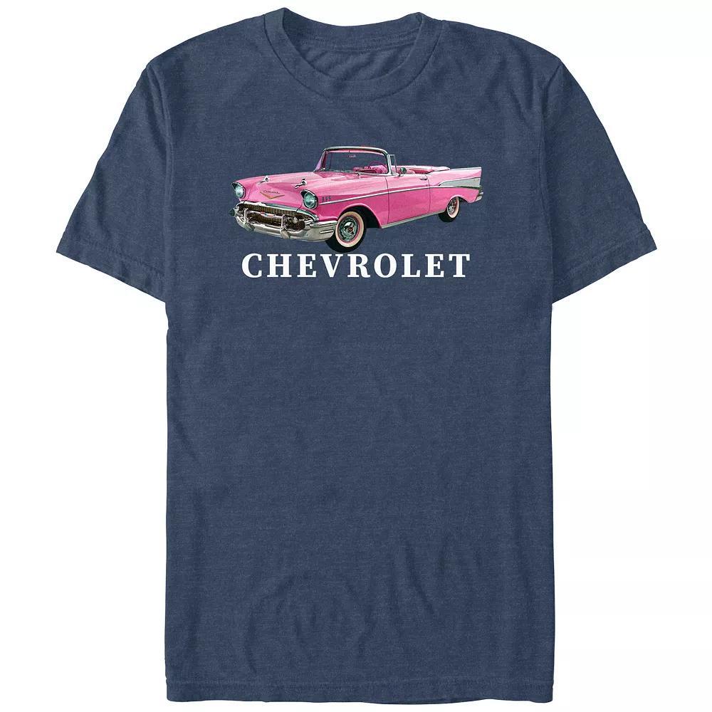 Men's Chevrolet Pink Bel Air Graphic Tee, Size: XS, Navy Grey Product Image