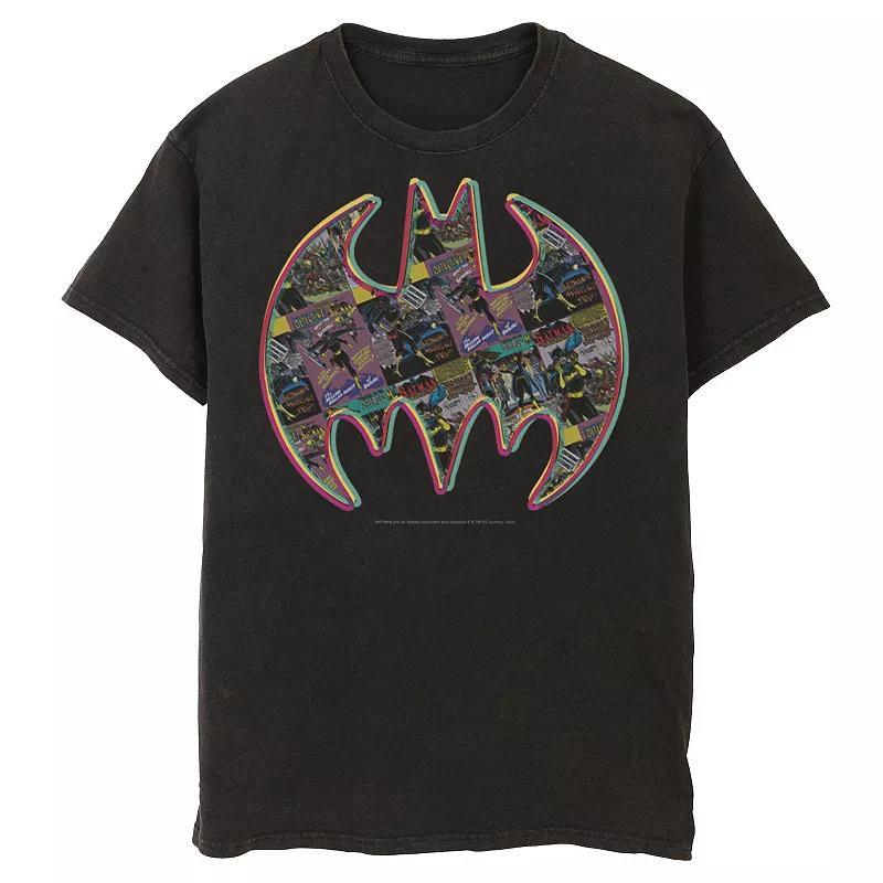 Men's DC Comics Batman Neon Comic Cover Logo Tee, Size: Medium, Silver Product Image