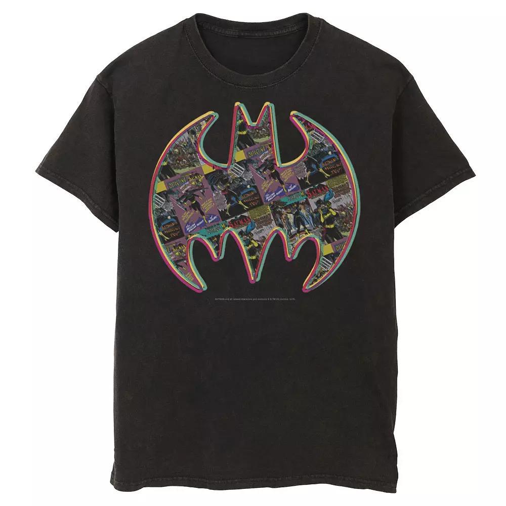 Men's DC Comics Batman Neon Comic Cover Logo Tee, Size: Medium, Silver Product Image
