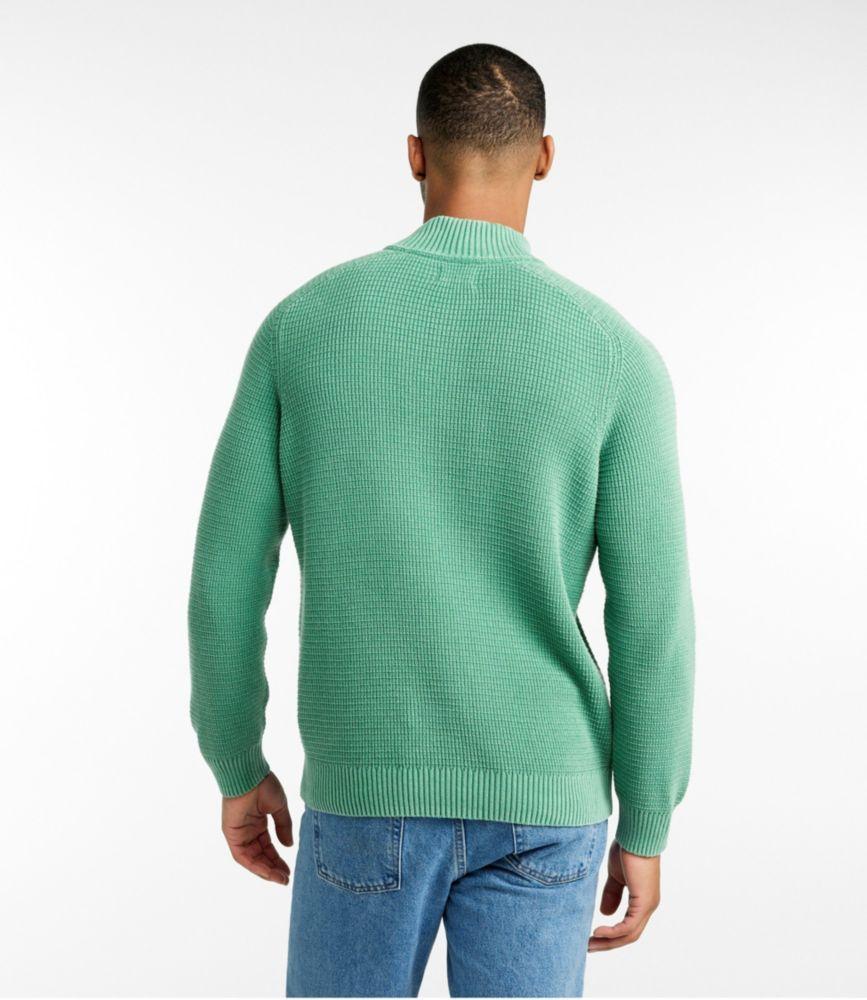 
                            Men's Textured Washed Cotton Sweaters, Quarter-Zip
                         Product Image