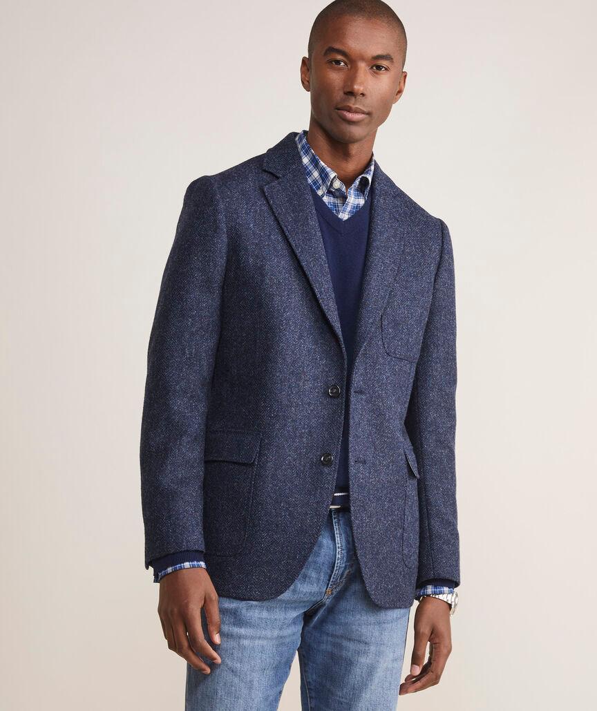 Moon Wool Herringbone Blazer Product Image