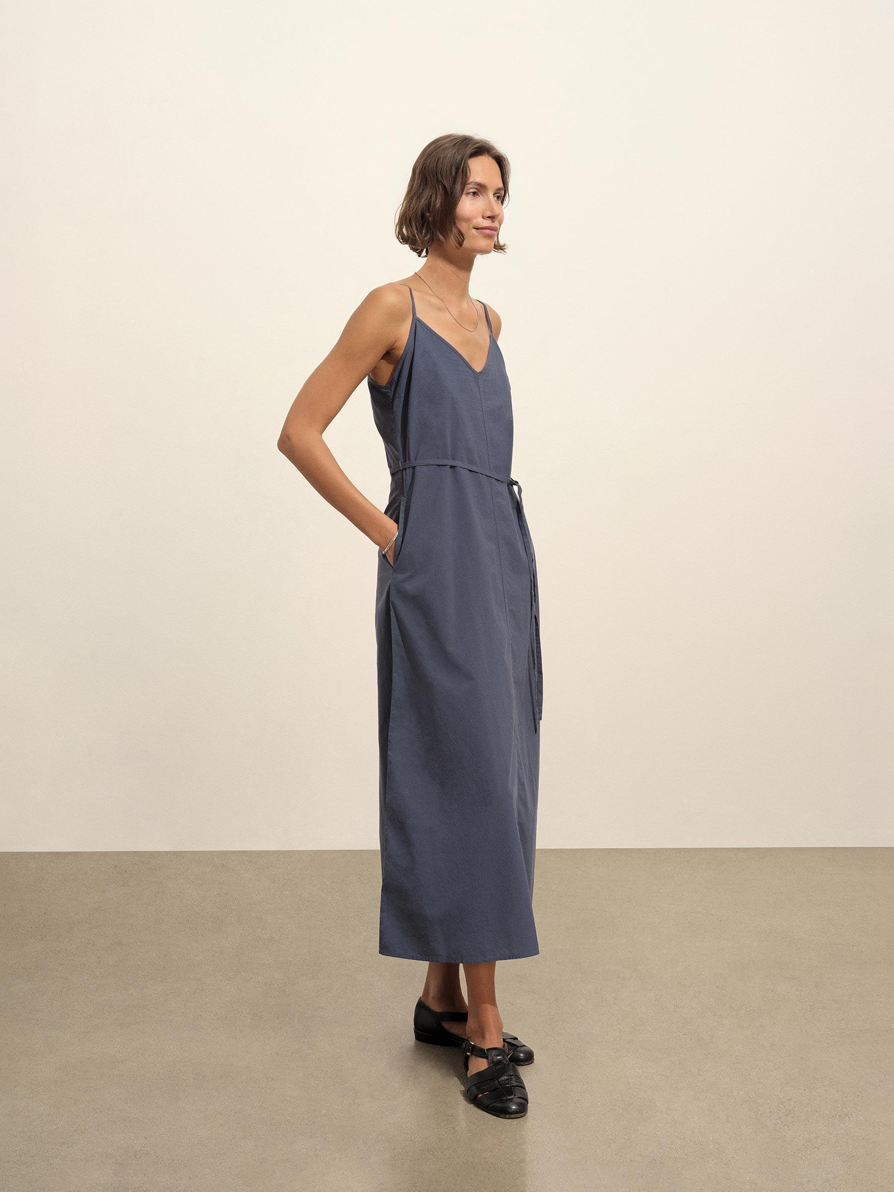 Bay Blue Mainstay Cotton Maxi Slip Dress Product Image