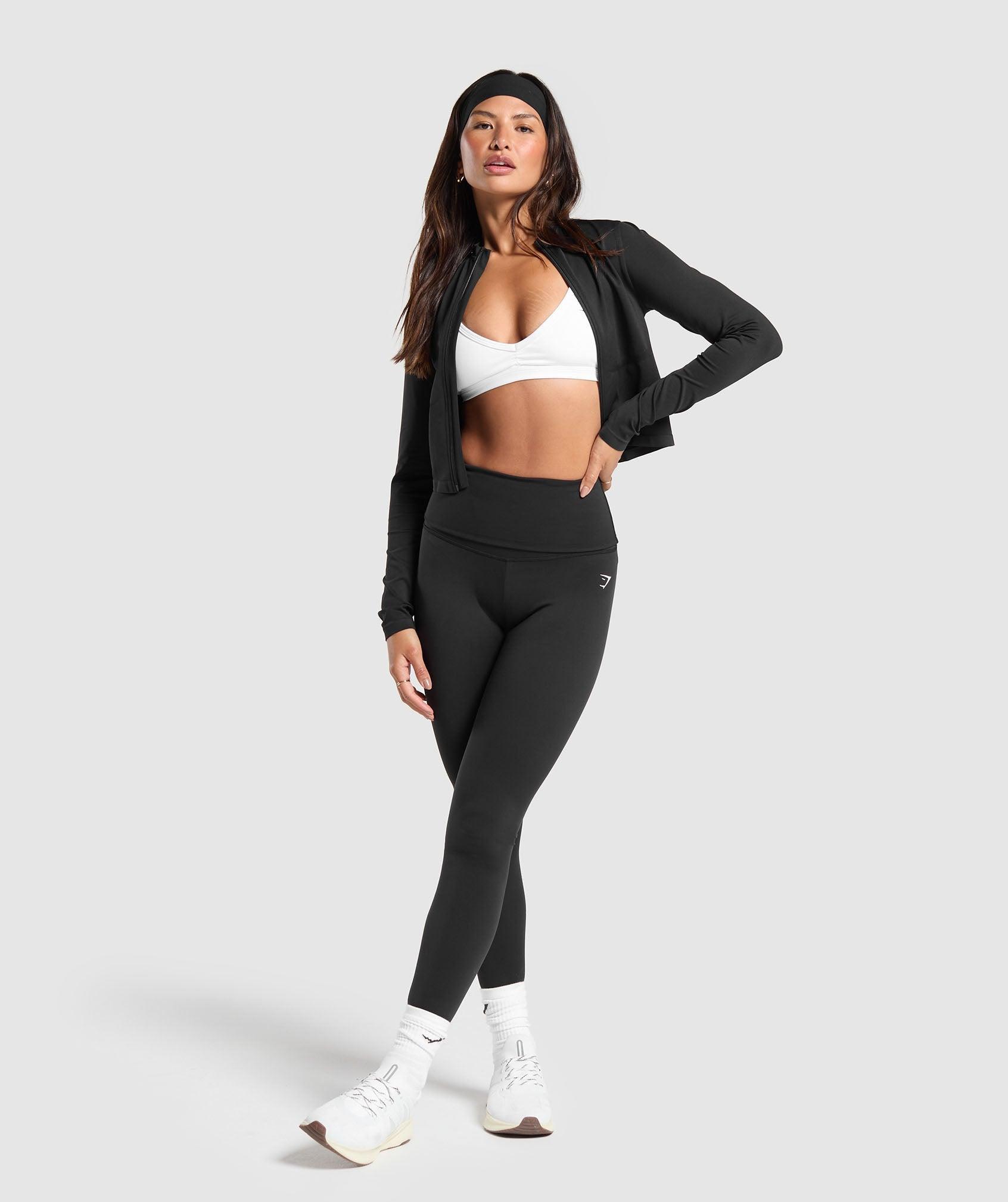 Gymshark Everyday Seamless Zip Tracktop - Black Female Product Image