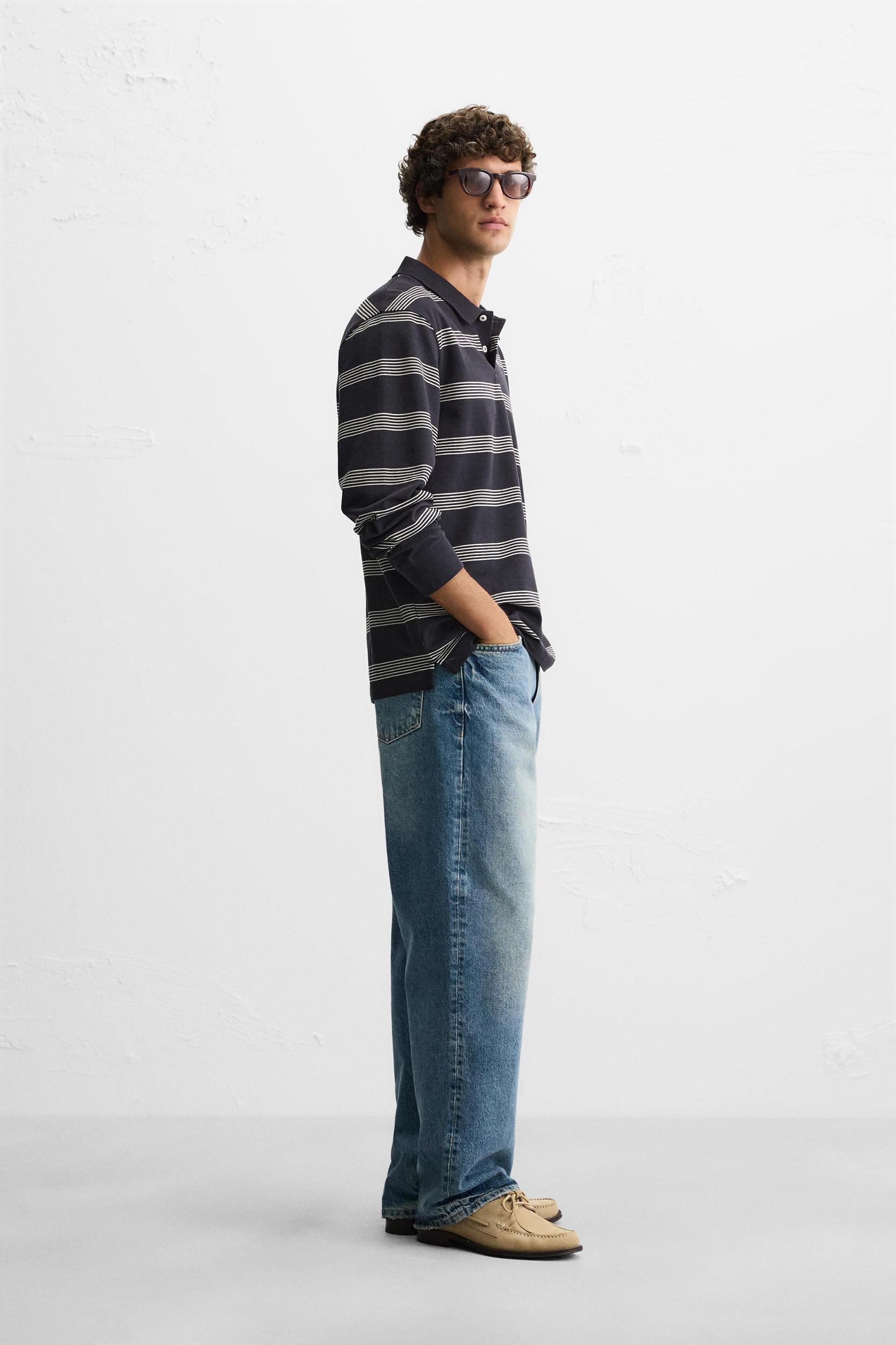 STRIPED PIQUÉ POLO SHIRT Product Image