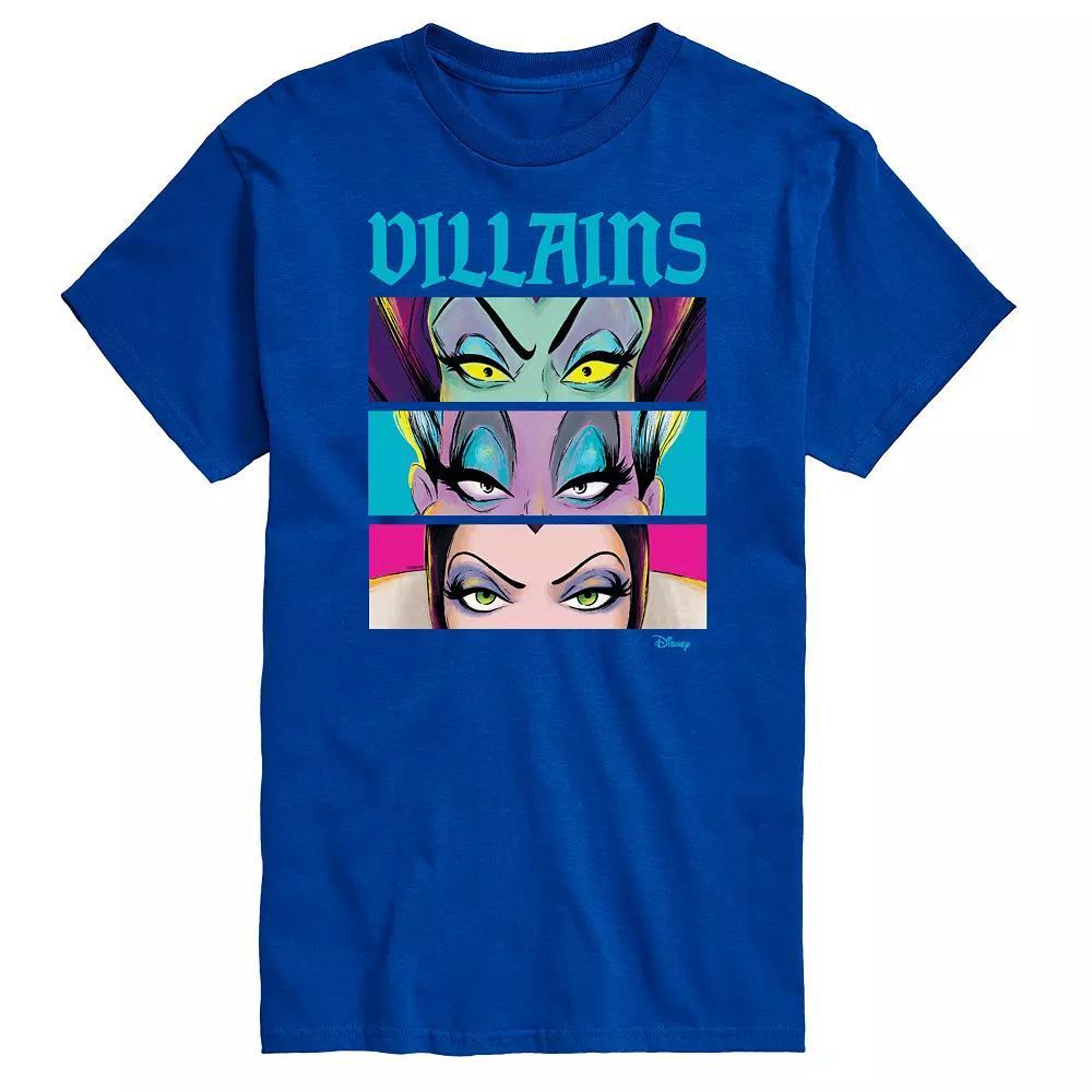 Disney Villains Big & Tall Villains Stacked Graphic Tee, Mens Blue Product Image