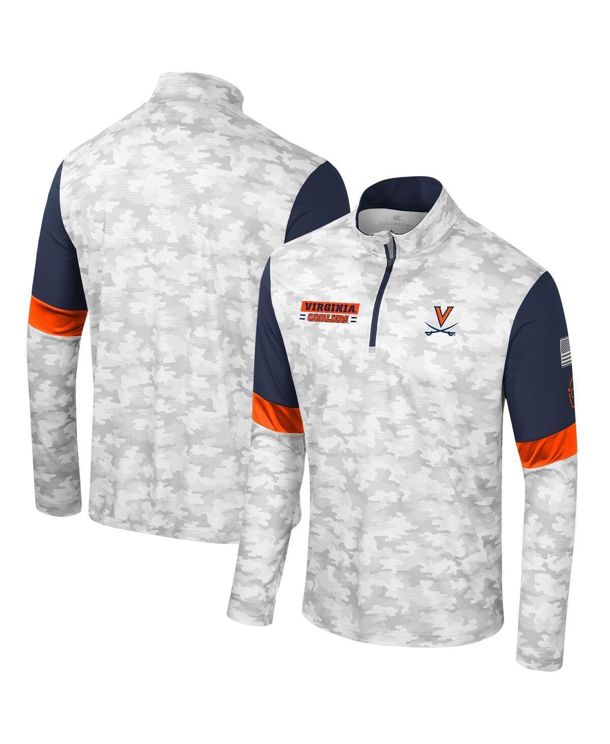 Men's Colosseum  Camo Virginia Cavaliers OHT Military Appreciation Tomahawk Quarter-Zip Windshirt, Size: Medium, Green Product Image
