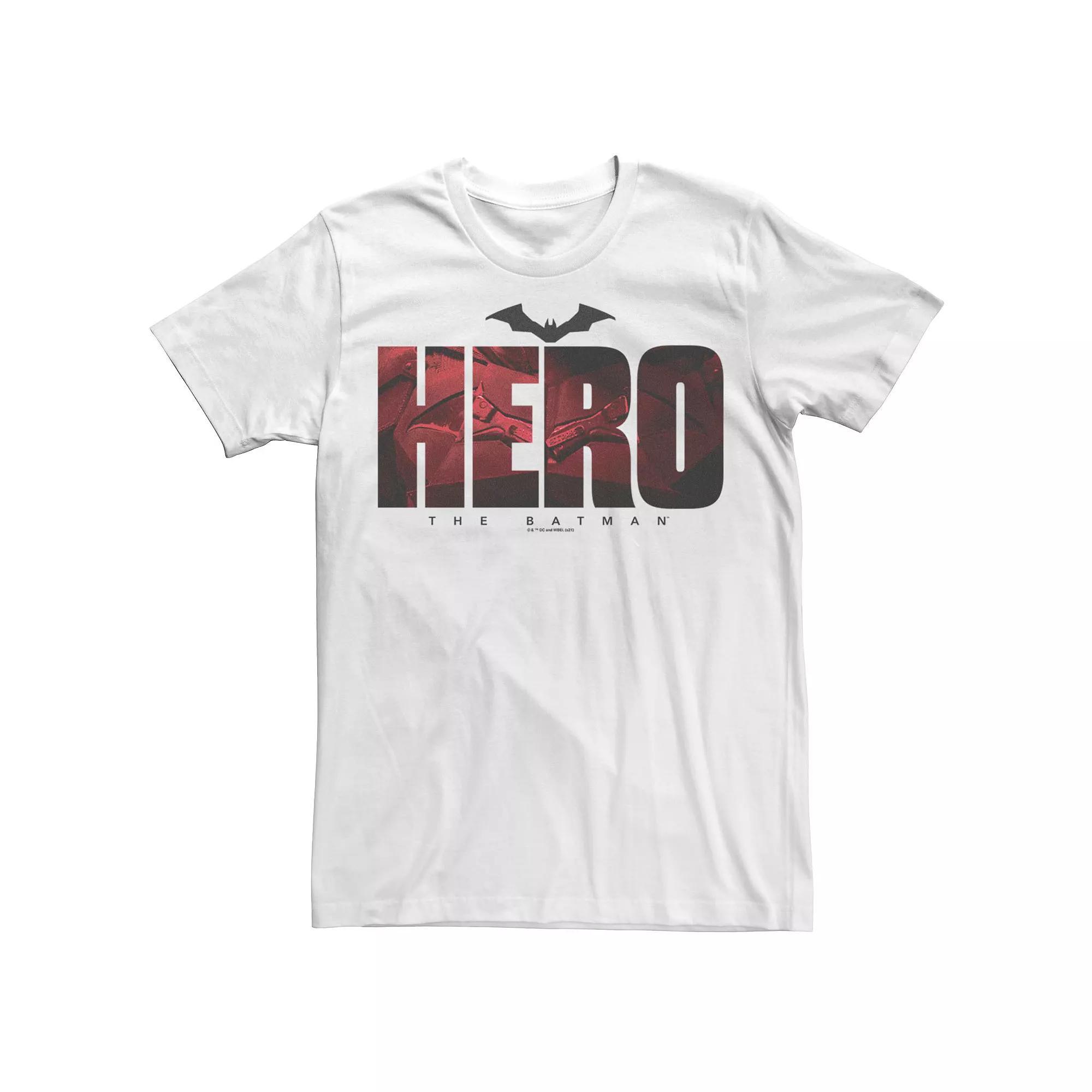 Men's DC Batman Hero Red Graphic Tee, Size: Small, White Product Image
