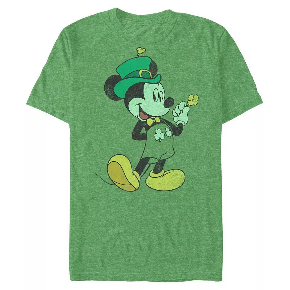 Disney's Mickey Mouse Lucky Mickey Big & Tall Graphic Tee, Men's, Size: 3XL Tall, Kelly Grey Product Image