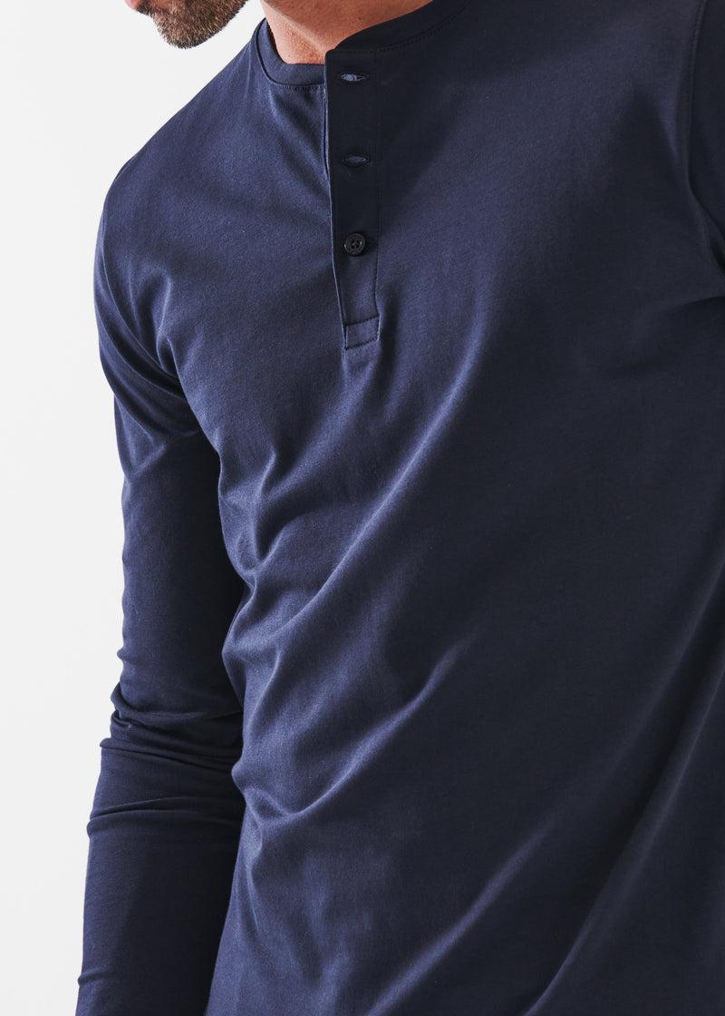 PATRICK ASSARAF PIMA COTTON STRETCH HENLEY Product Image