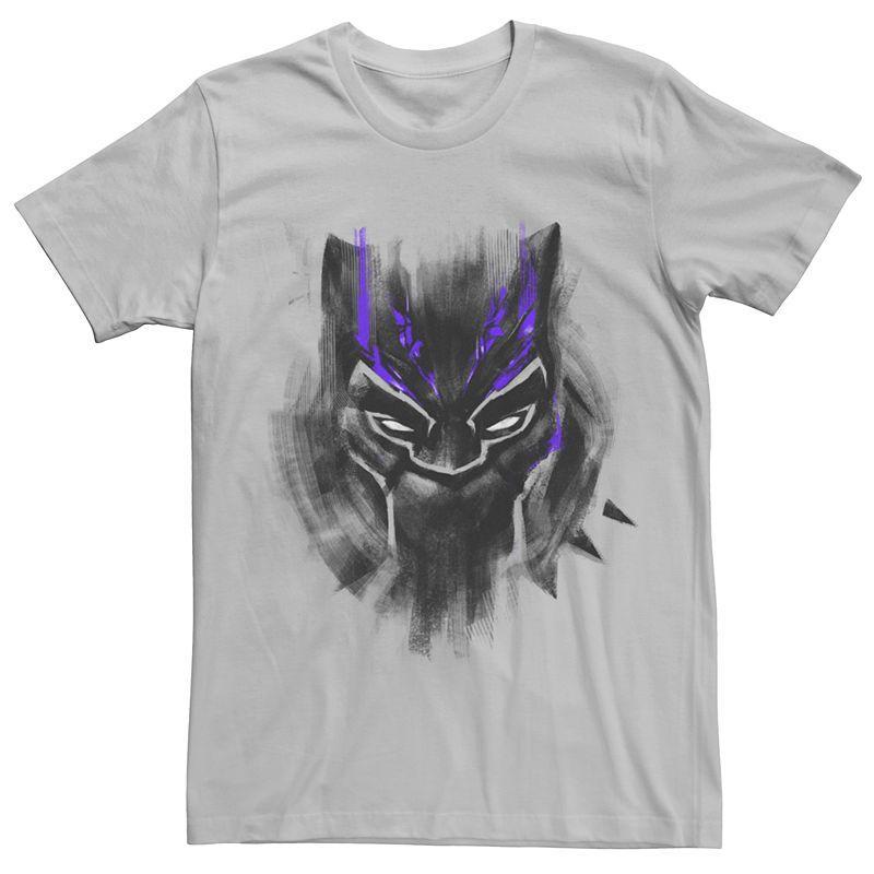 Men's Marvel Comics Black Panther Watercolor Tee, Size: XL, Silver Product Image