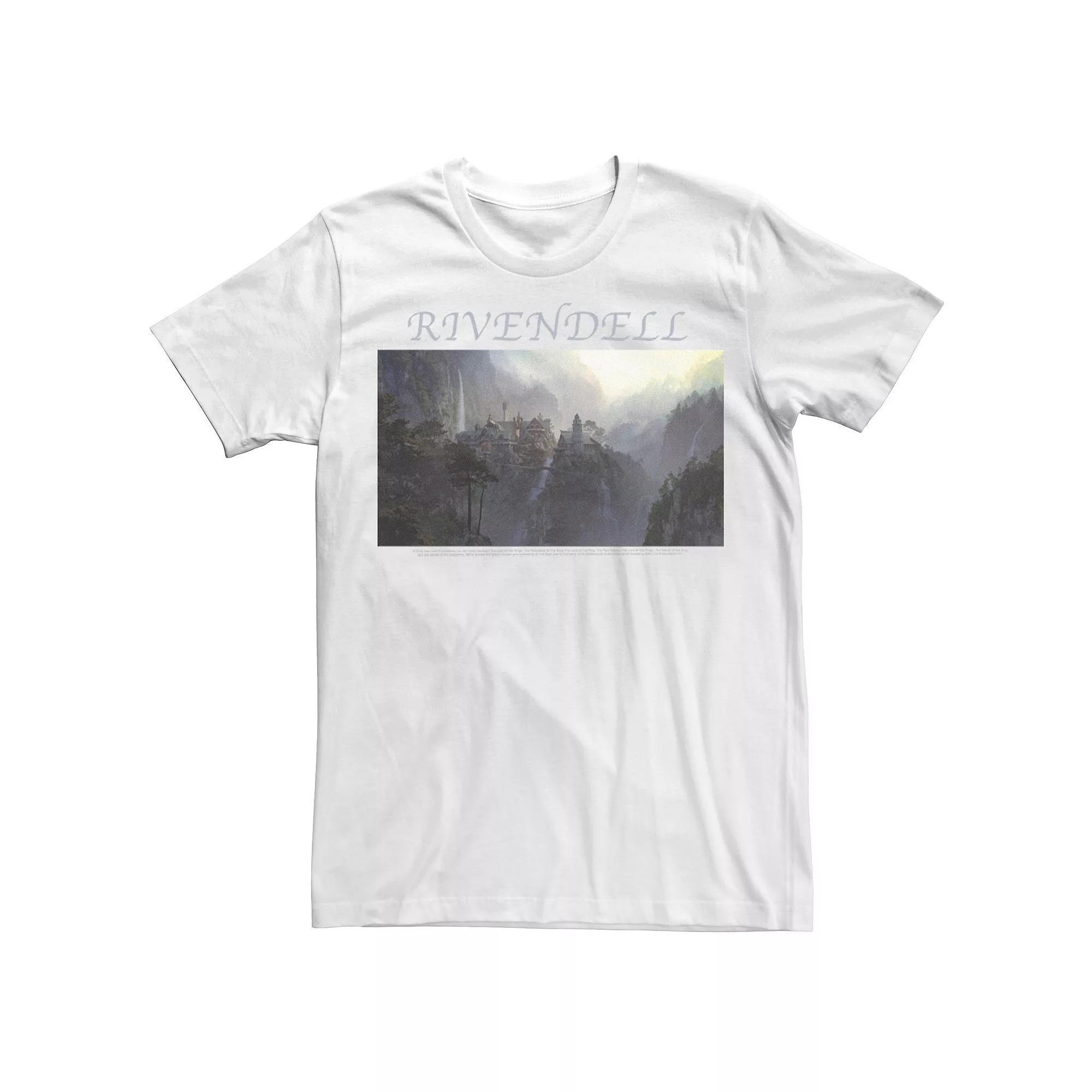 Men's The Lord Of The Rings Rivendell Poster Tee, Size: XXL, White Product Image