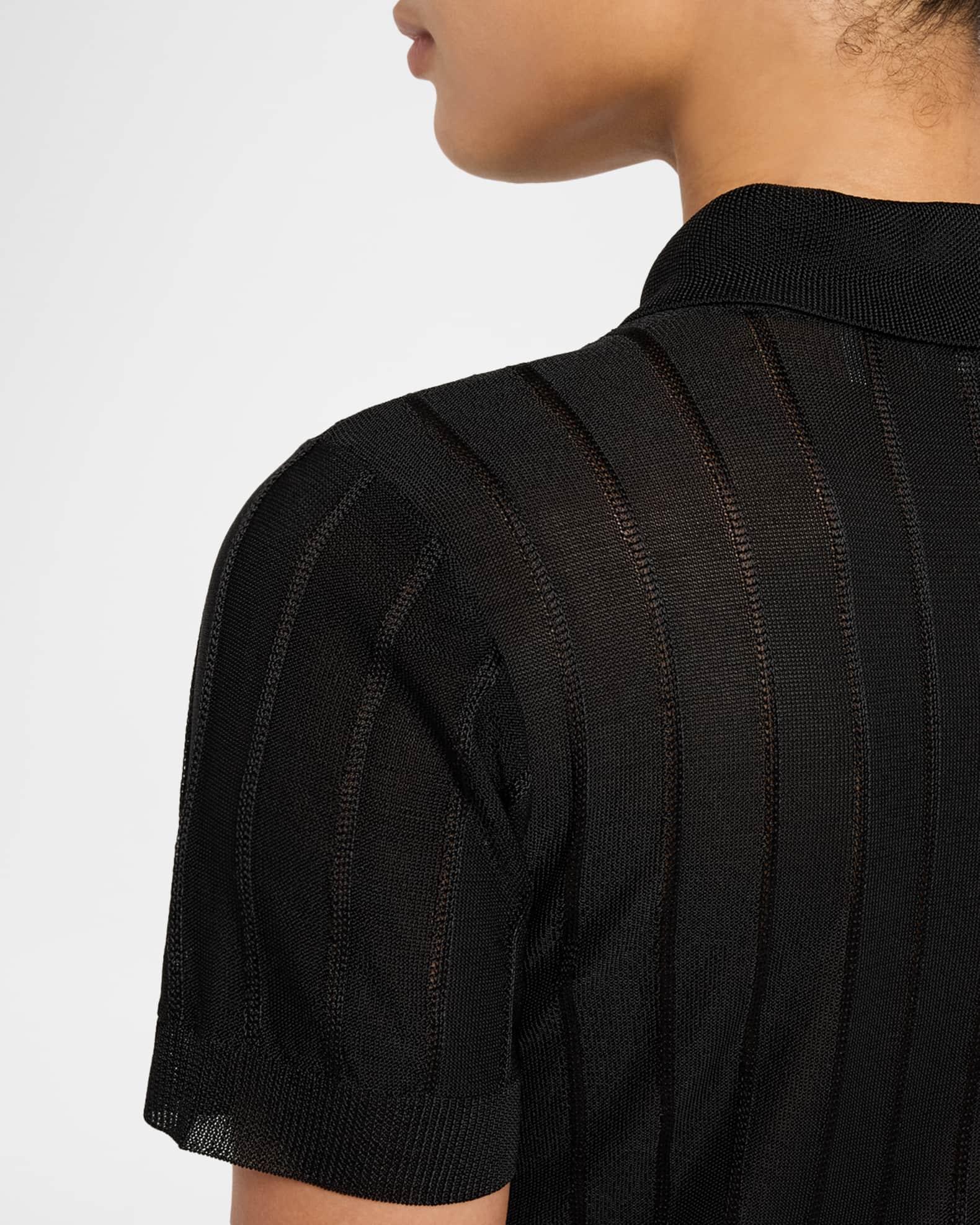 The Ribbed Polo Shirt Product Image