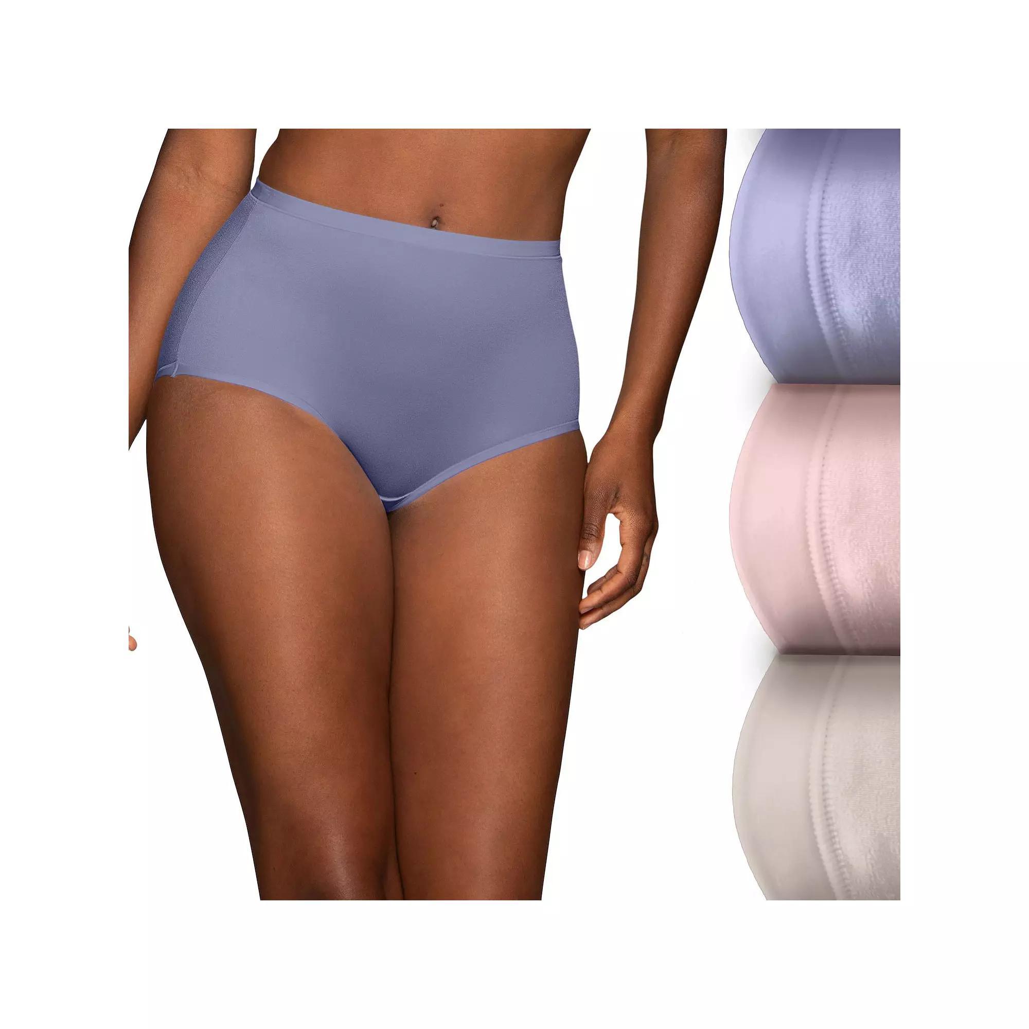 Womens Vanity Fair Lingerie Body Caress 3-Pack Brief Panties 13438 Product Image