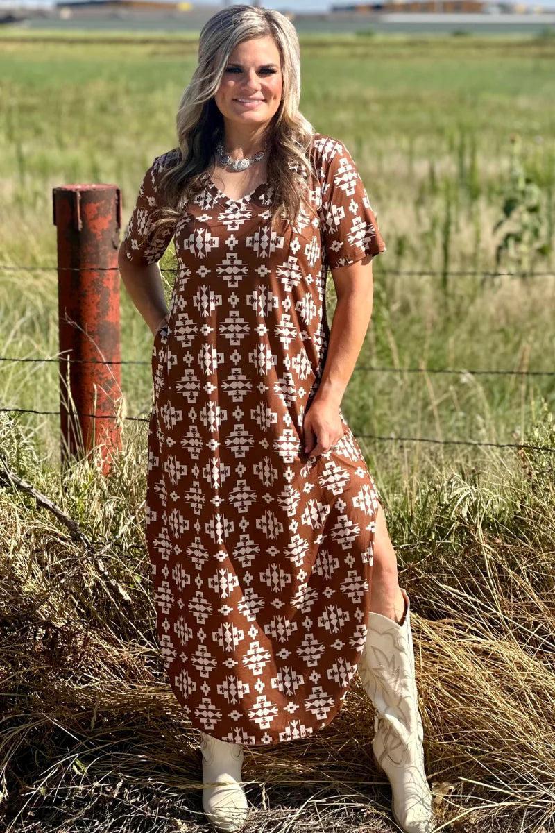 Sterling Kreek Meet Me In Wyoming Maxi Dress Product Image