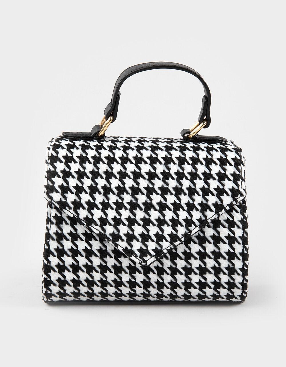 Houndstooth Swing Womens Crossbody Bag - BLK/WHT Product Image