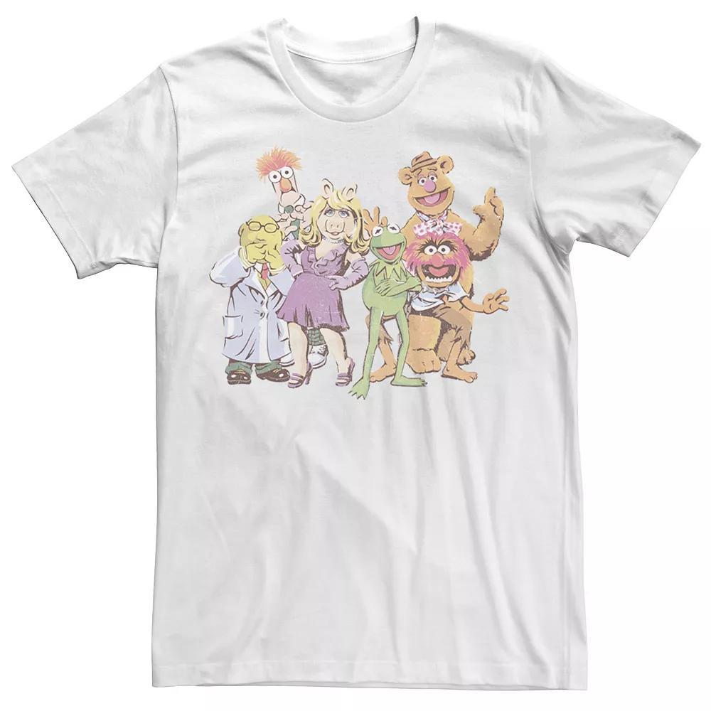 Big & Tall Disney Muppets Group Shot Illustrated Tee, Men's, Size: 3XL, White Product Image
