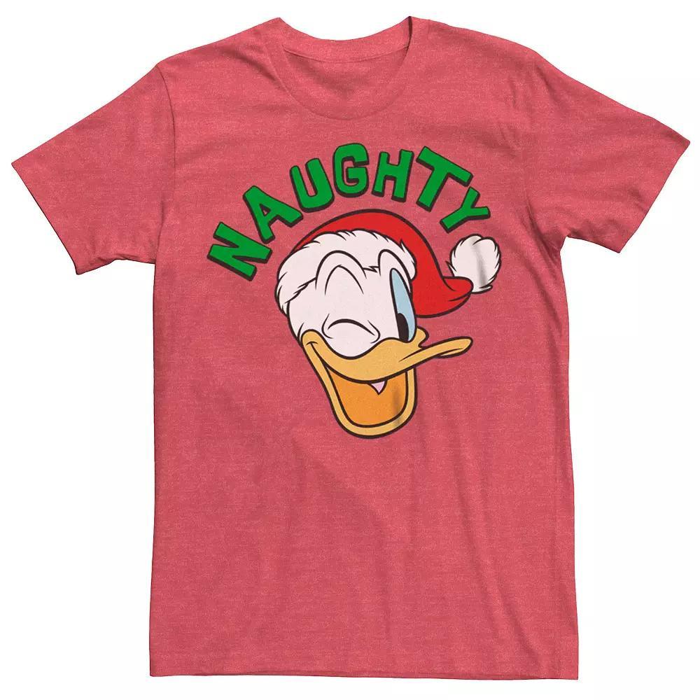 Disney's Donald Duck Men's Donald Wink Tee, Size: Large, Red Grey Product Image