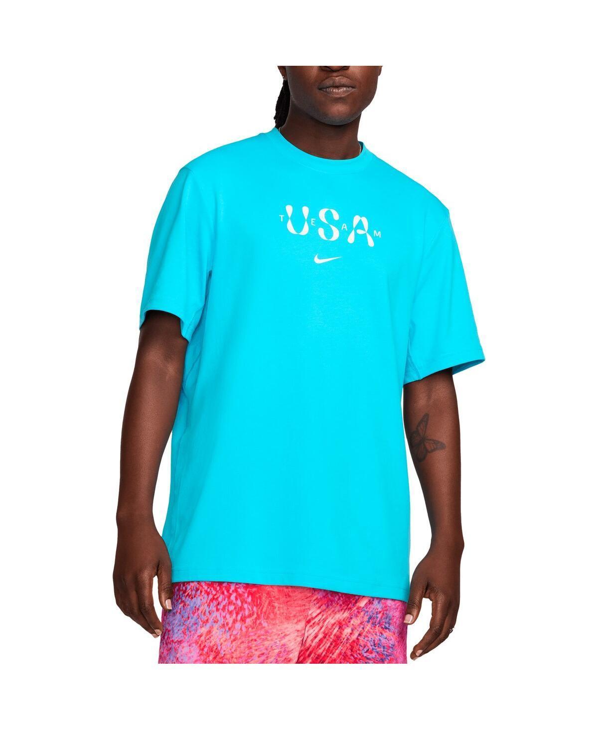 Men's Nike Aqua Team USA Primary Statement T-Shirt, Size: Medium, Usa Turquoise A Product Image