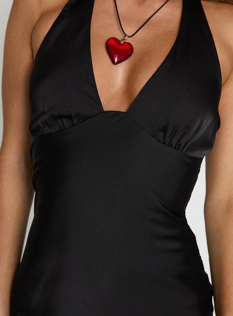 Gloriana Halter Maxi Dress Black Product Image