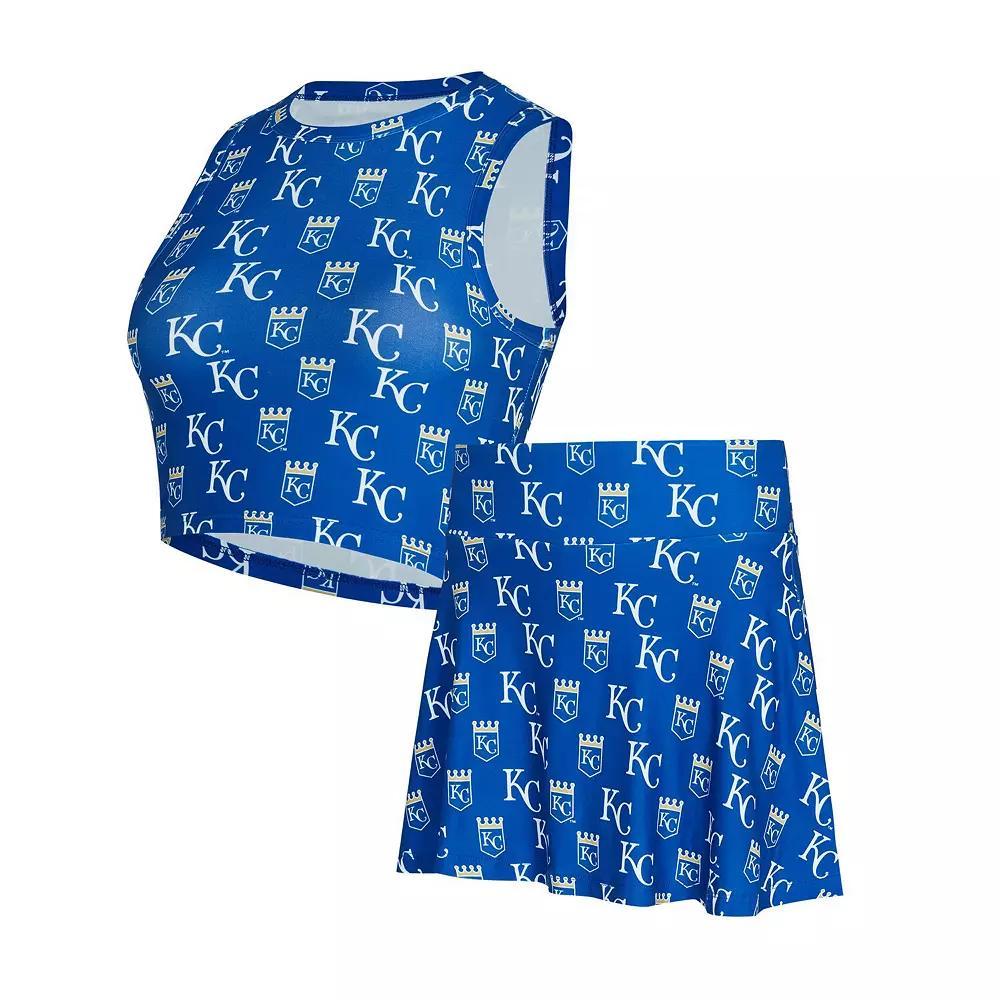 Women's Concepts Sport  Royal Kansas City Royals Knit Tank Top & Skort Set, Size: 2XL, Blue Product Image