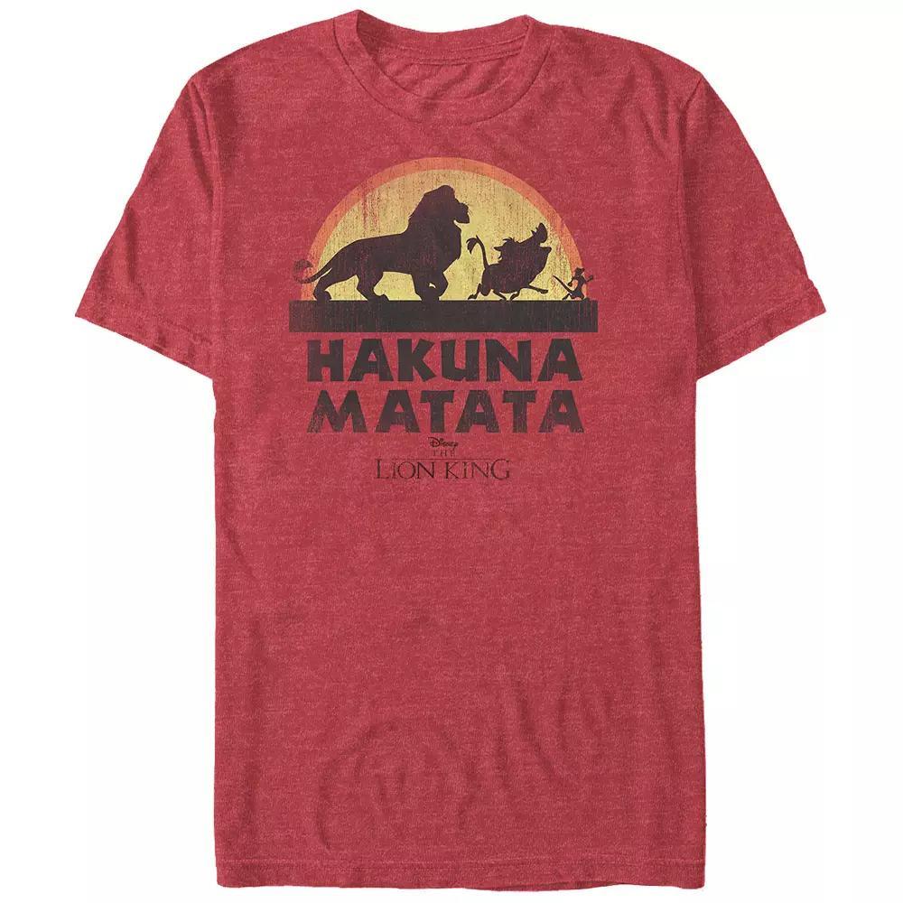 Disney's The Lion King Hakuna Matata Walk Big & Tall Graphic Tee, Men's, Size: Large Tall, Red Grey Product Image