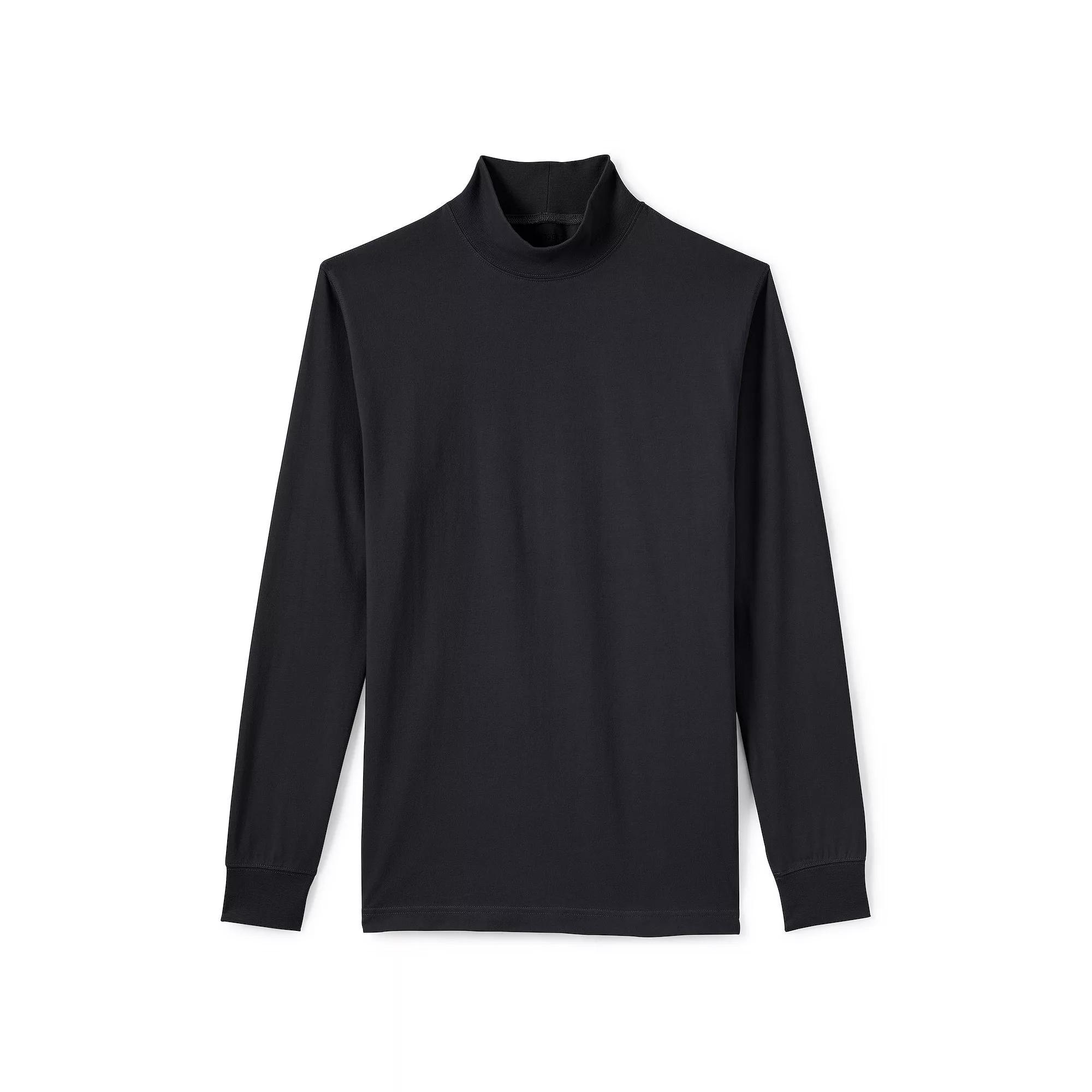 Men's Lands' End Super-T Mock Turtleneck, Size: XL, Radiant Blue Product Image