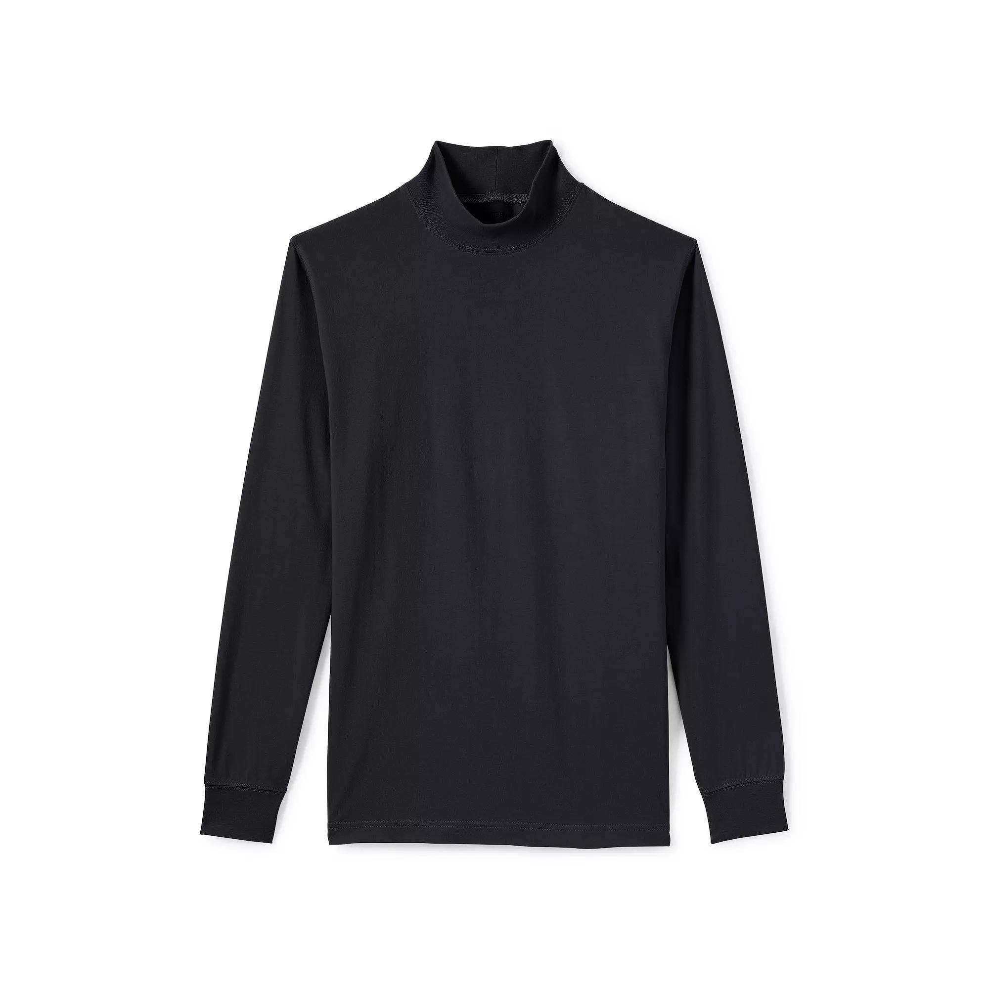 Men's Lands' End Super-T Mock Turtleneck, Size: XL, Radiant Blue Product Image