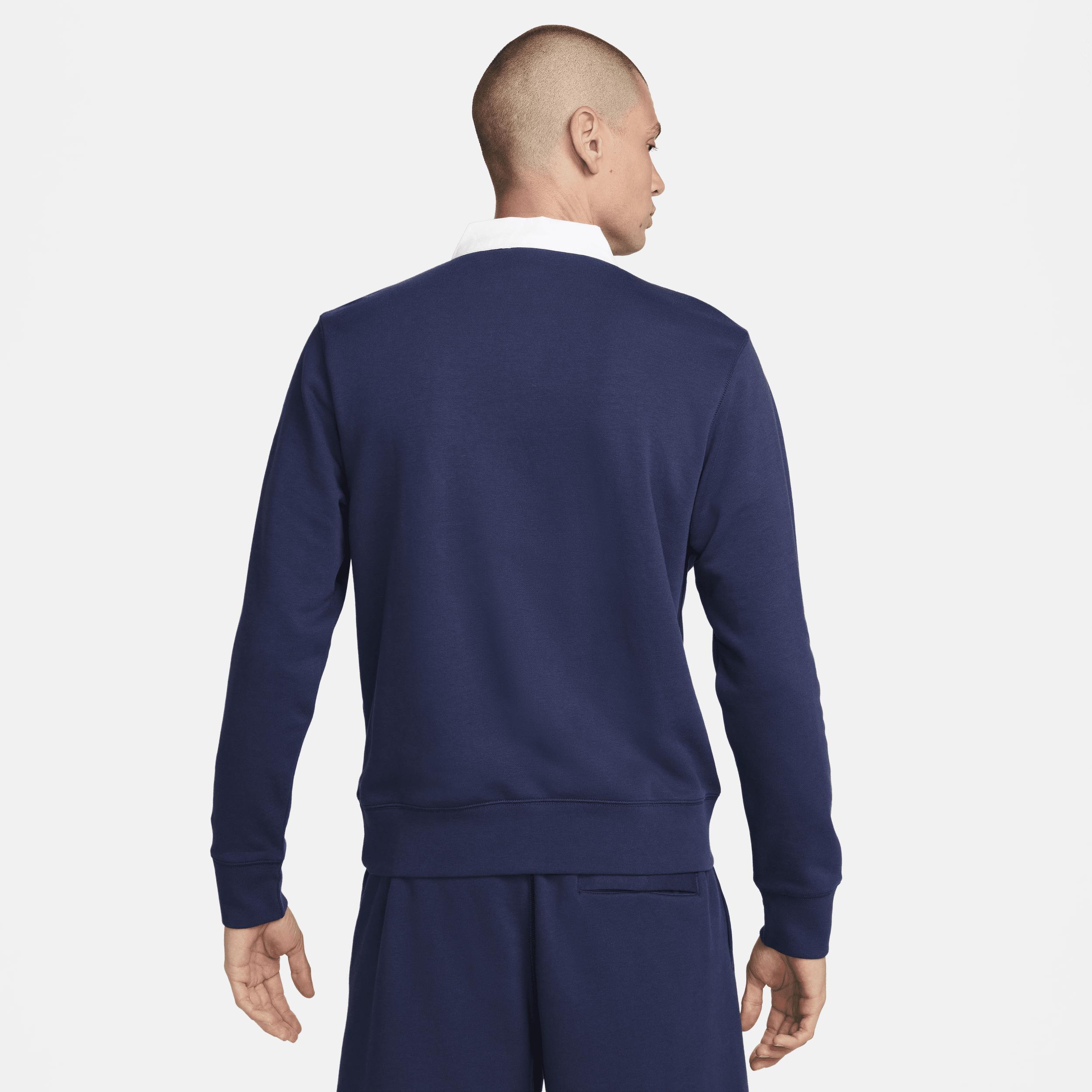 Nike Mens Club Fleece Long-Sleeve Fleece Polo Shirt Product Image