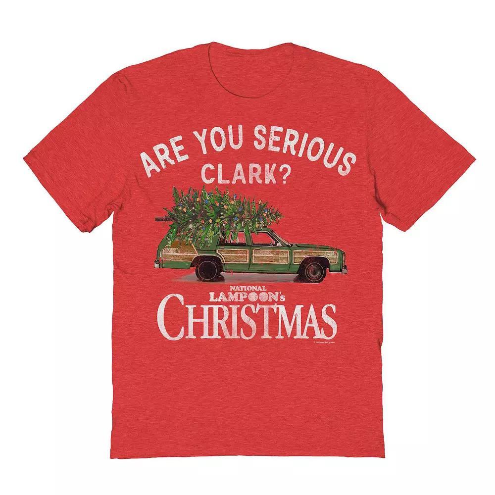 Men's Are You Serious Clark National Lampoon's Christmas Vacation Graphic Tee, Size: XXL, Grey Red Product Image