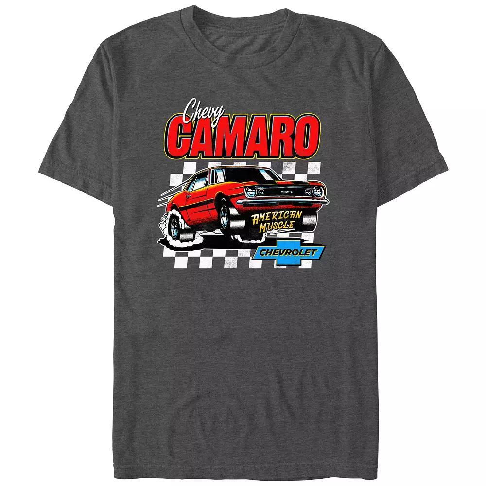 Men's Chevy Camaro Racing American Muscle Graphic Tee, Size: Large, Grey Heather Product Image