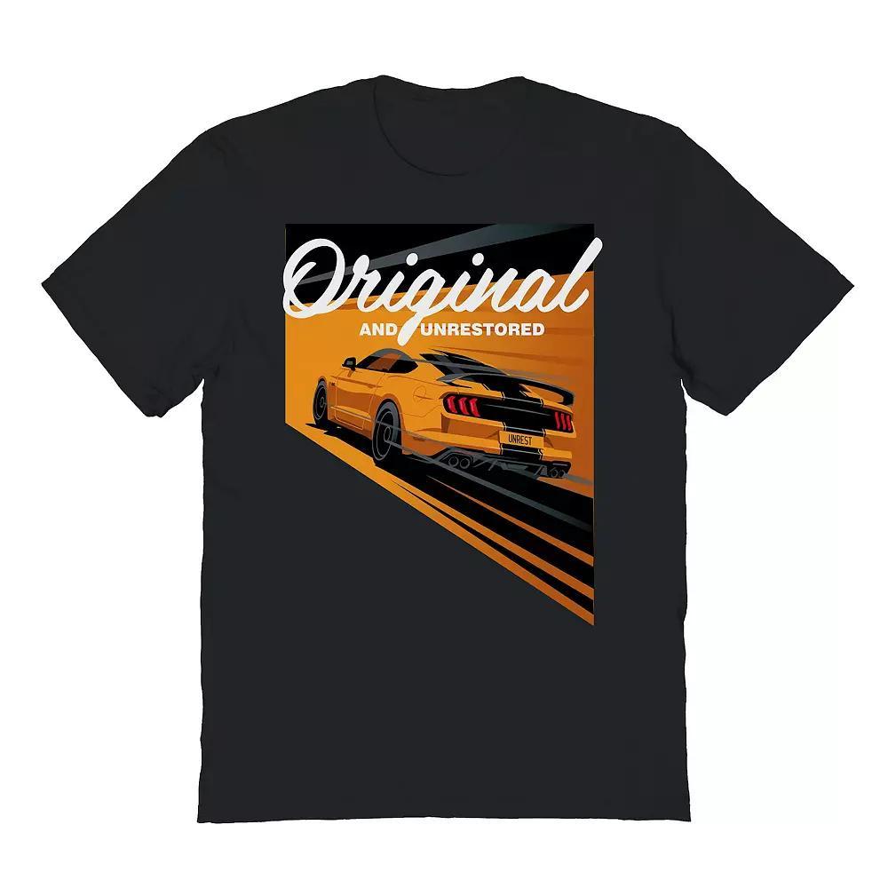 Men's Original & Unrestored Rear Car Graphic Tee, Size: XL, Black Product Image