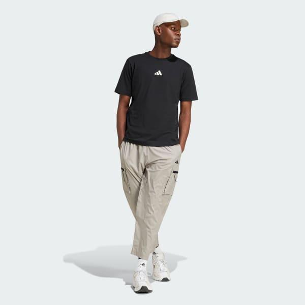 adidas City Escape Space Graphic Tee Wonder Silver XL Mens Product Image