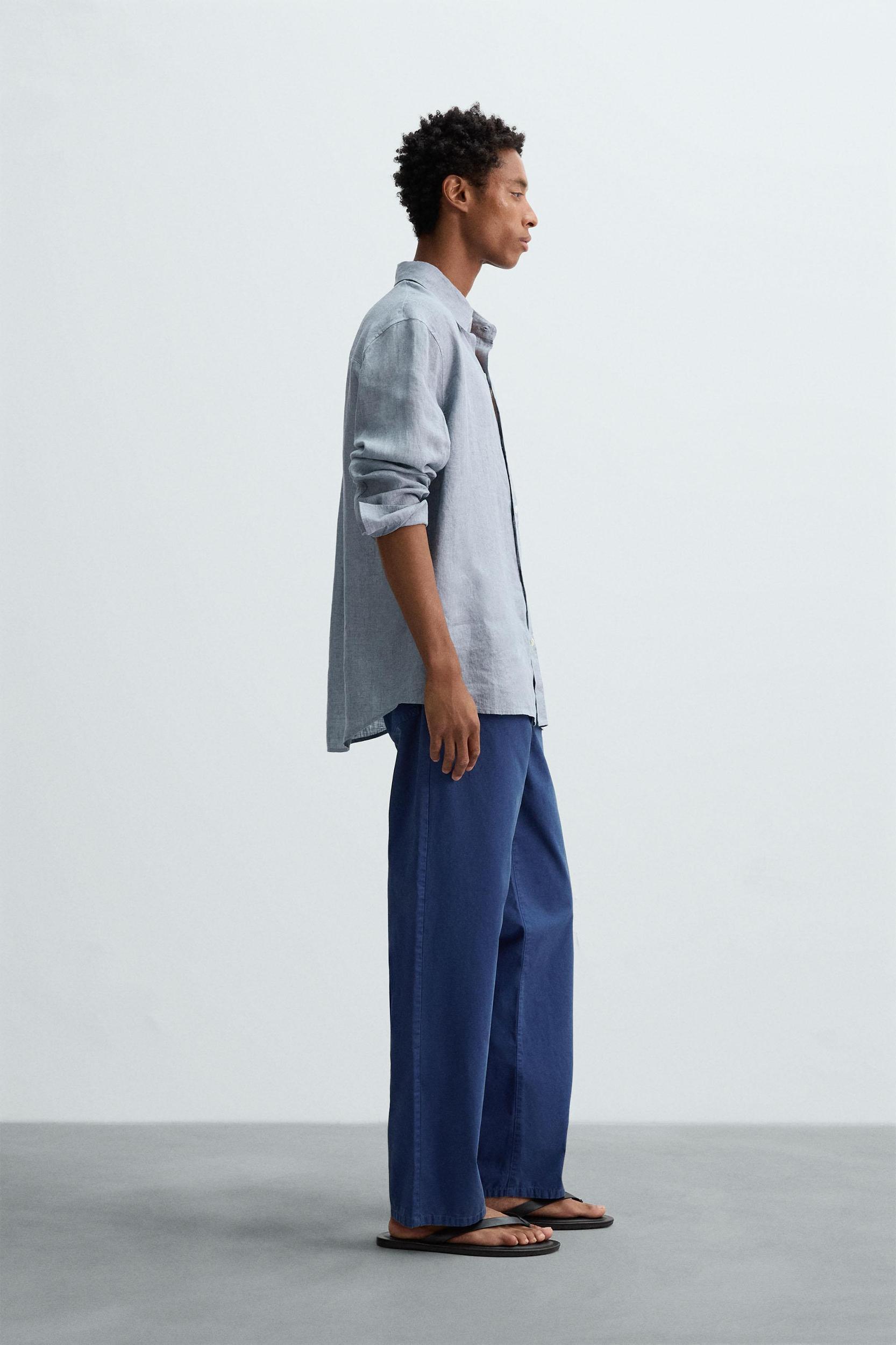 RELAXED FIT 100% LINEN SHIRT Product Image