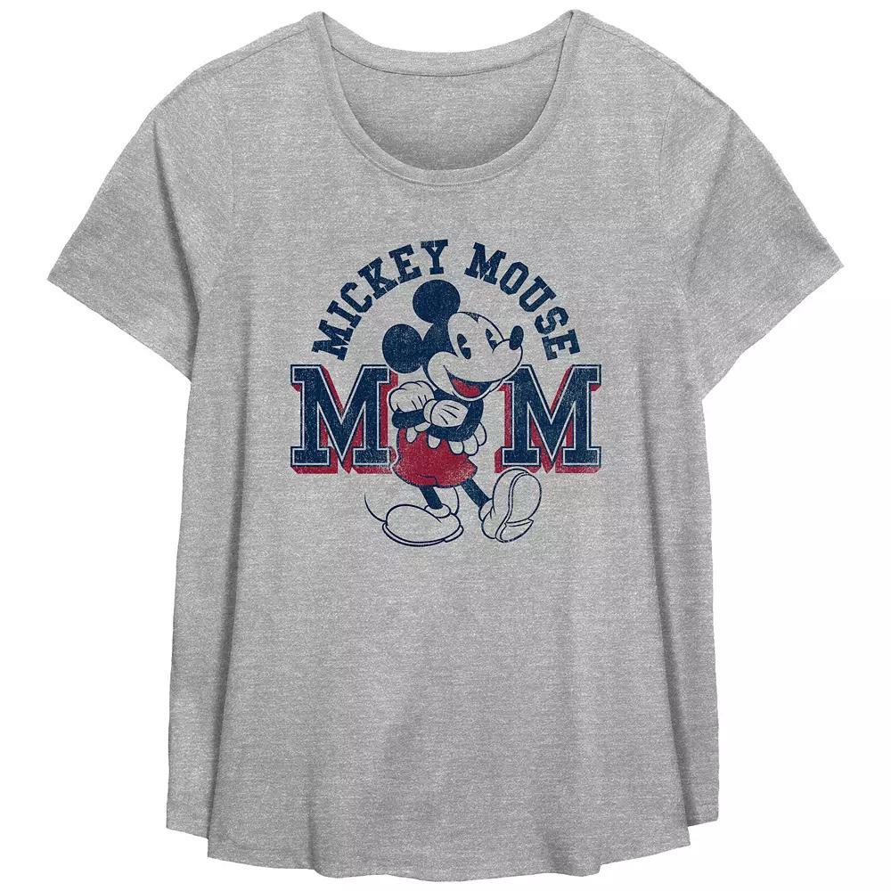 Disney's Mickey Mouse Mom Women's Plus Graphic Tee, Size: 2XL, Grey Gray Product Image
