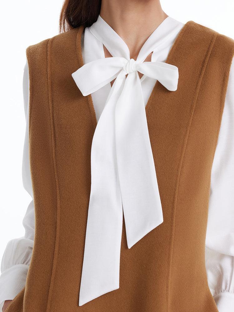 Brown Wool Tank Mini Dress Product Image