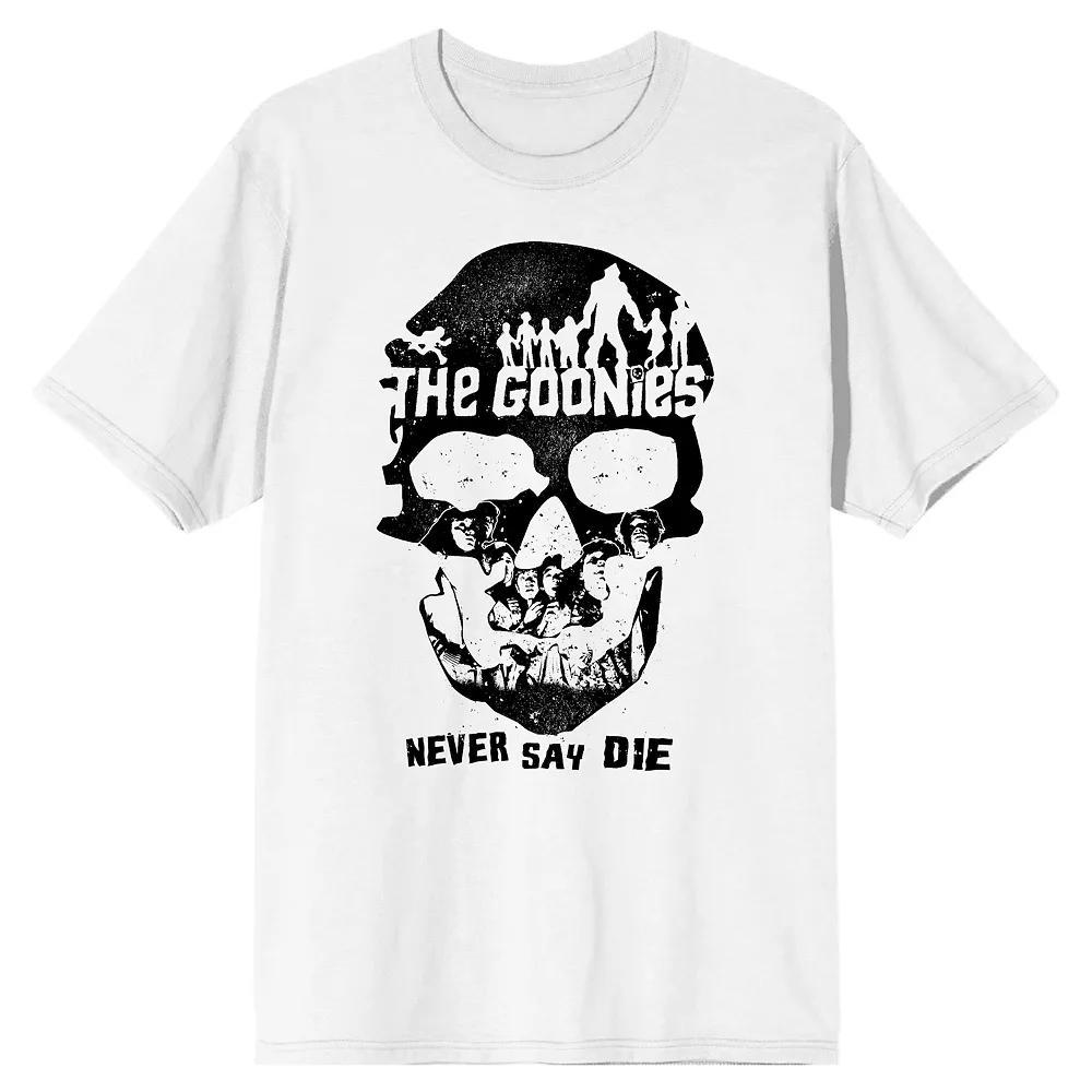 Men's Goonies Skull Never Say Die Tee, Size: Large, White Product Image