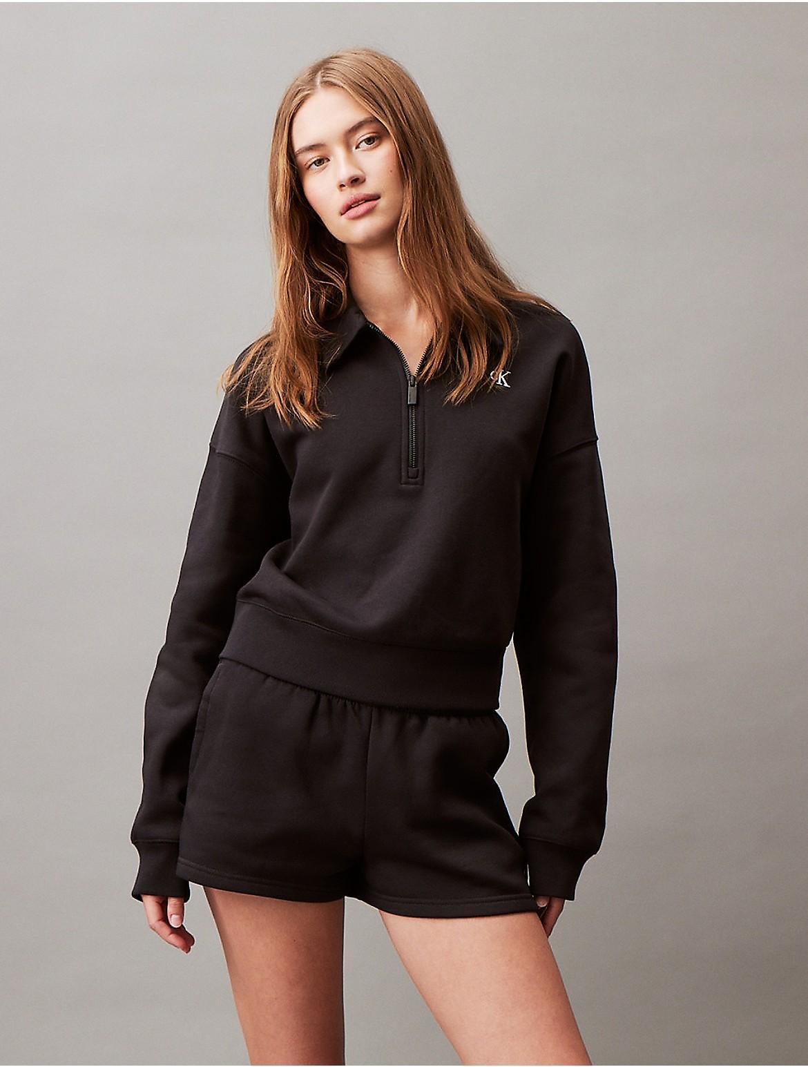 Calvin Klein Women's Archive Logo Fleece Shorts - Black - M Product Image