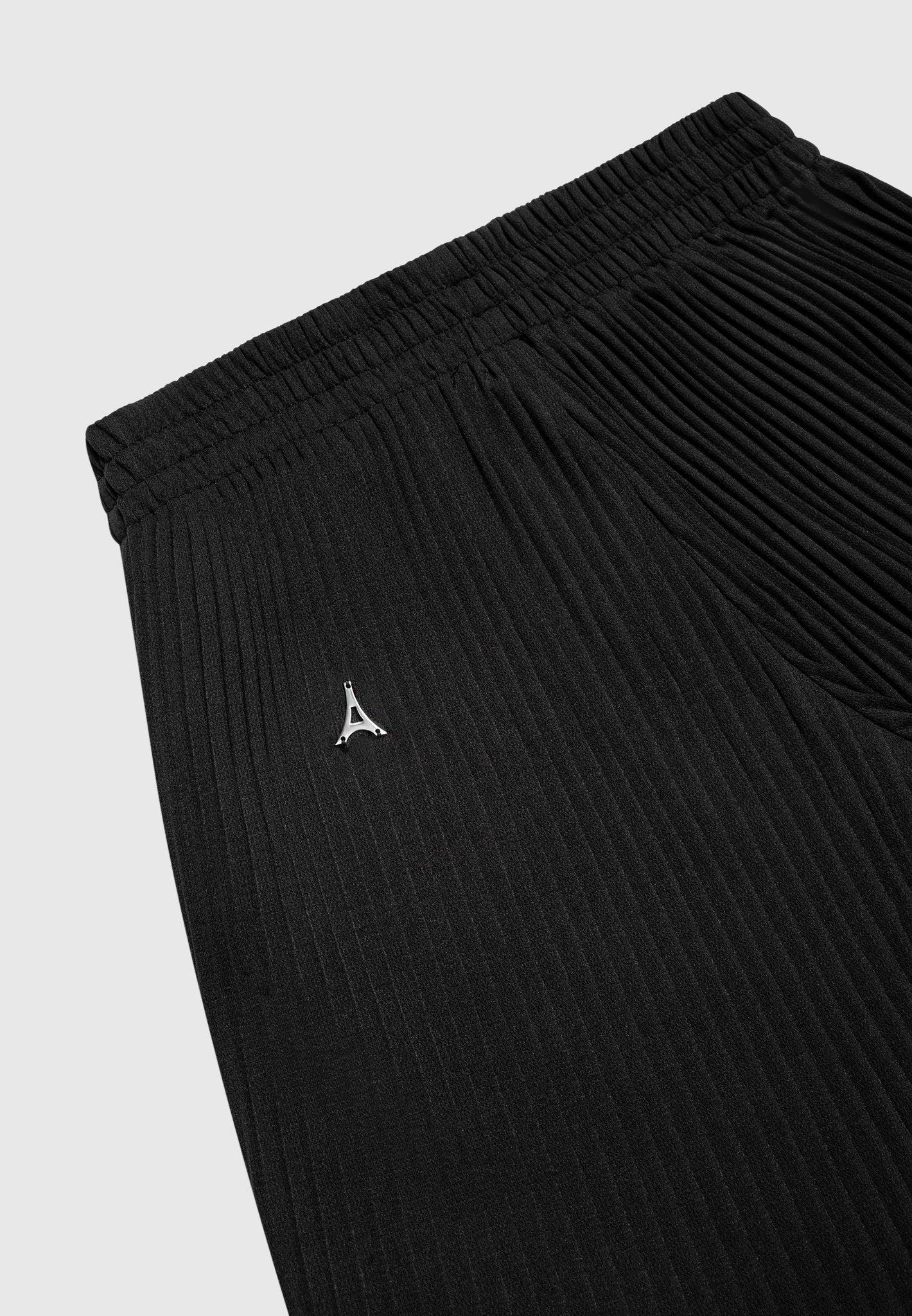 Pleated Shorts - Black Male Product Image