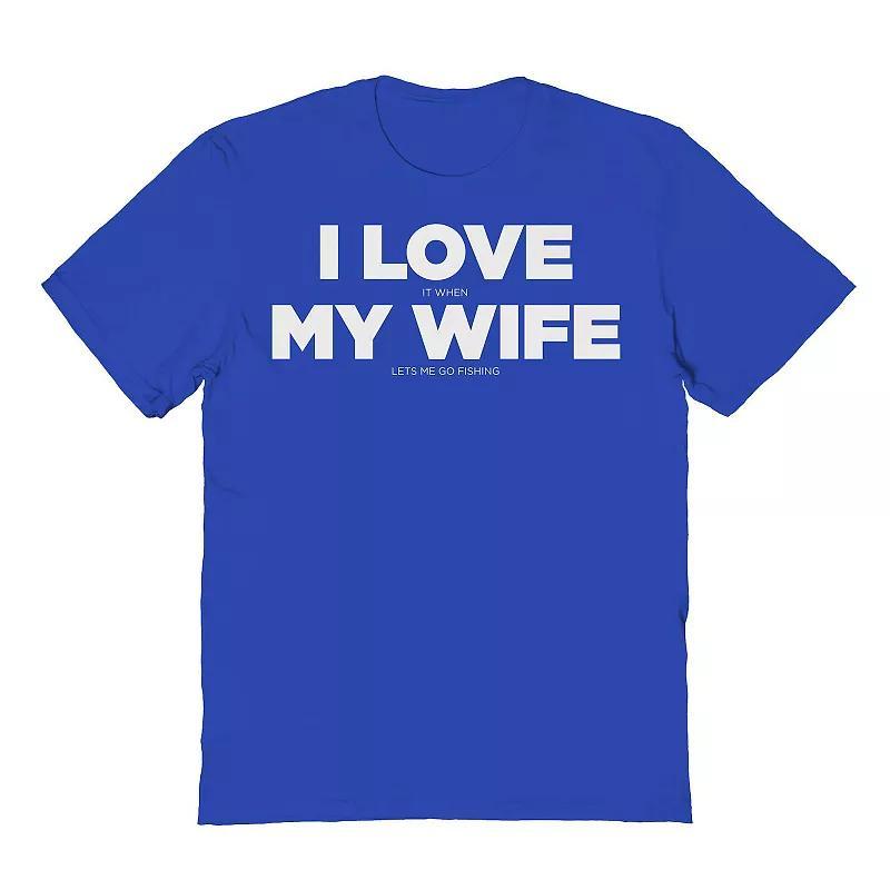 Men's Duke & Sons Fishing Wife Graphic Tee, Women's, Size: Small, Royal Product Image