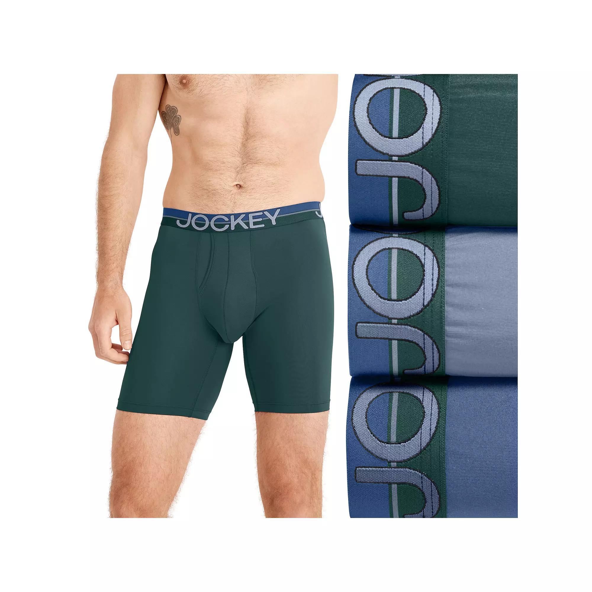 Mens Jockey 3-Pack Infinite Cool Microfiber Stretch 8 Long Leg Boxer Brief Product Image
