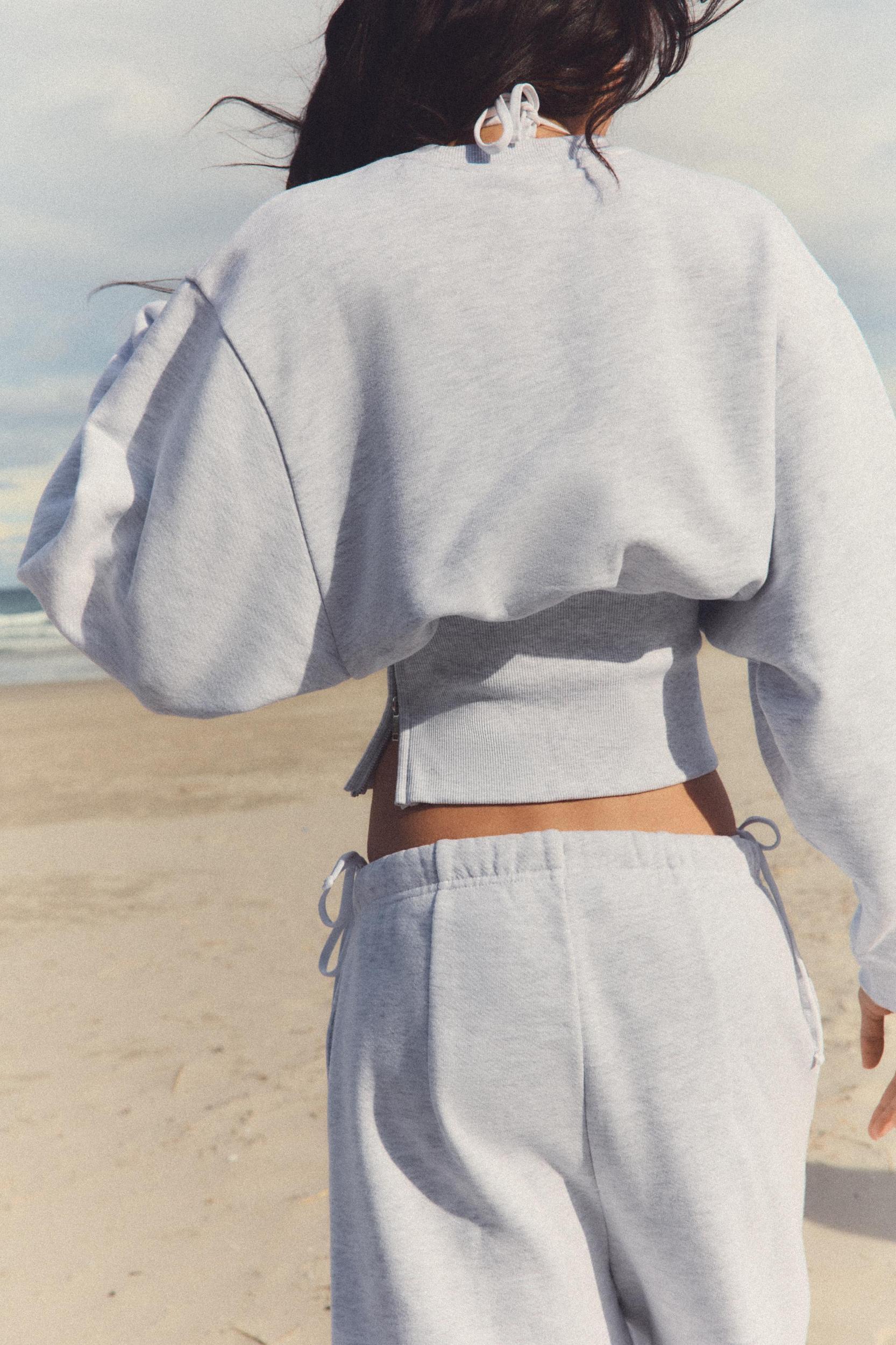 TEXT FLEECE ZIP SWEATSHIRT Product Image