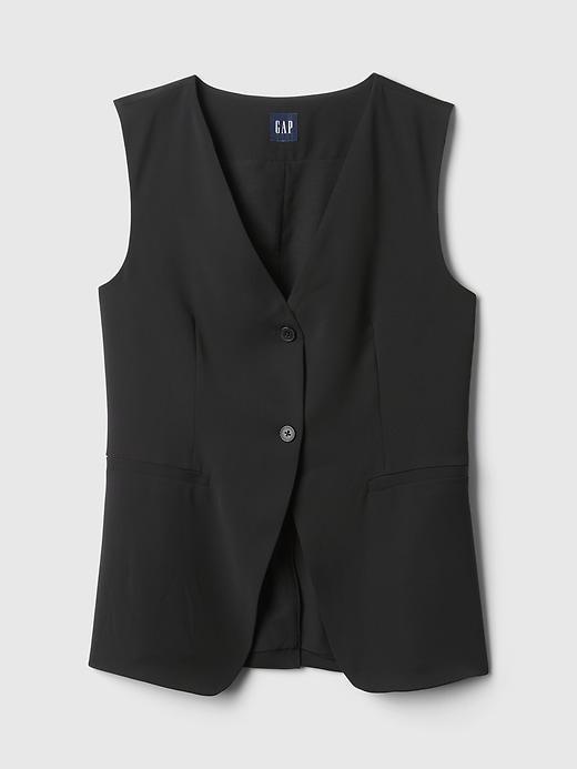 Longline Twill Vest Product Image
