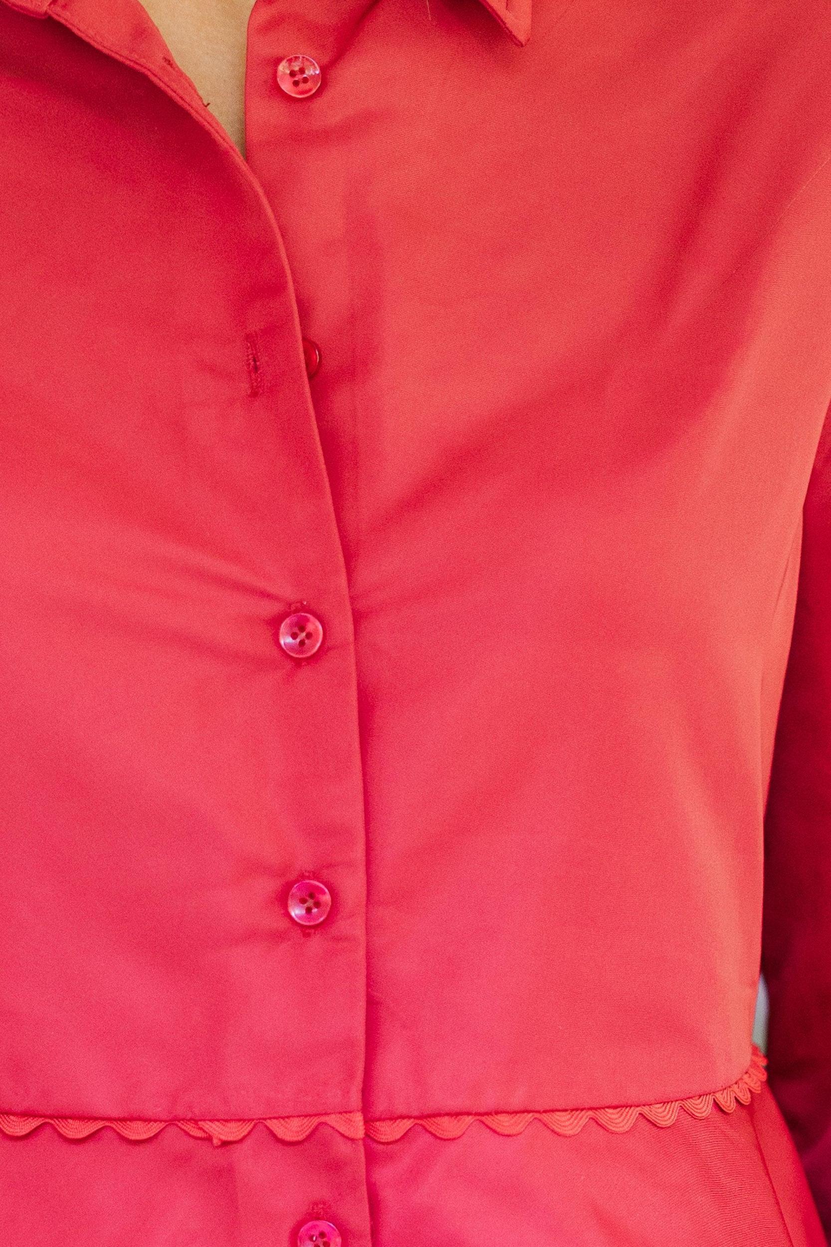 In Control Red Button Down Blouse Female Product Image